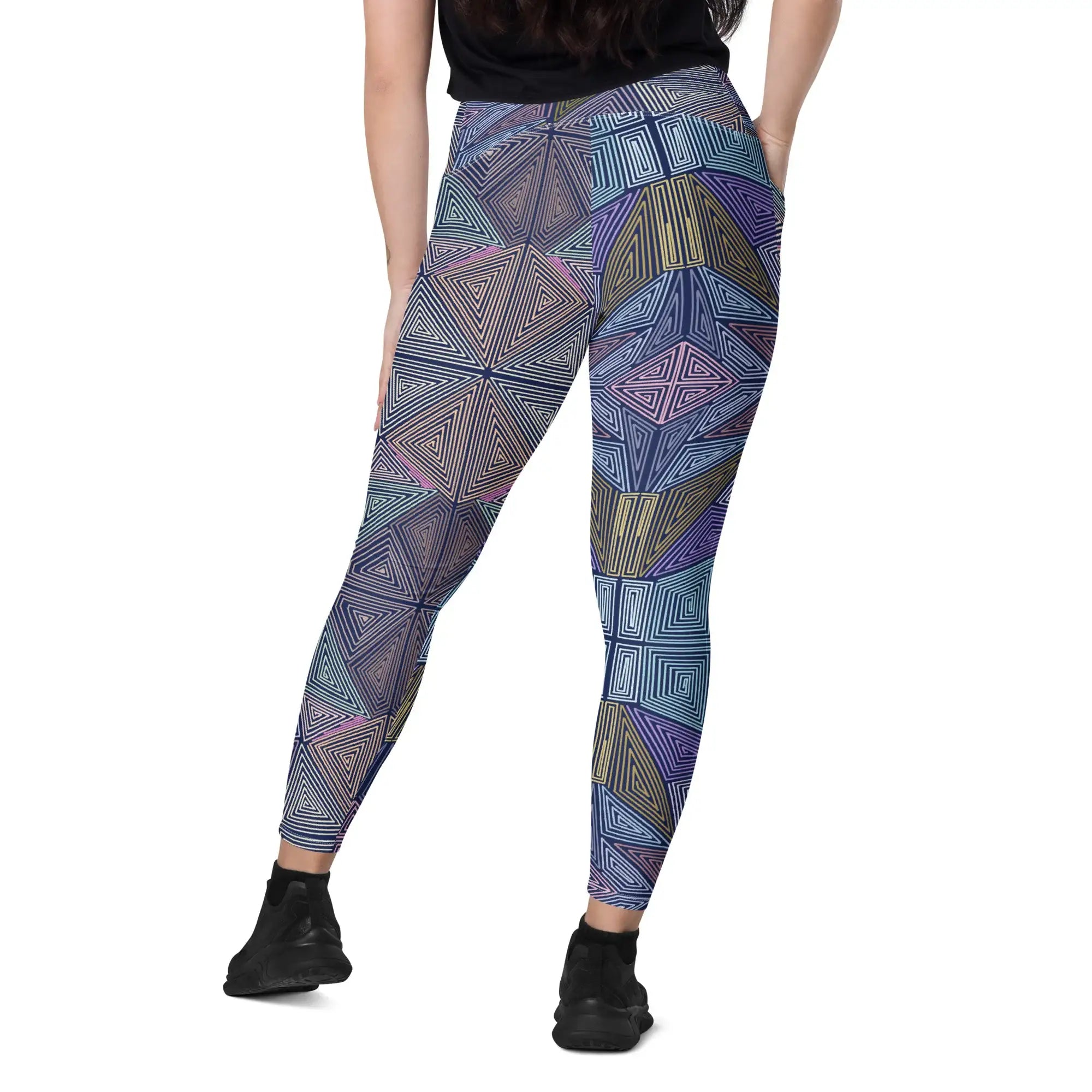 Dizzy Block | Eco-Friendly | Leggings | TeeandTurtle | Sustainable