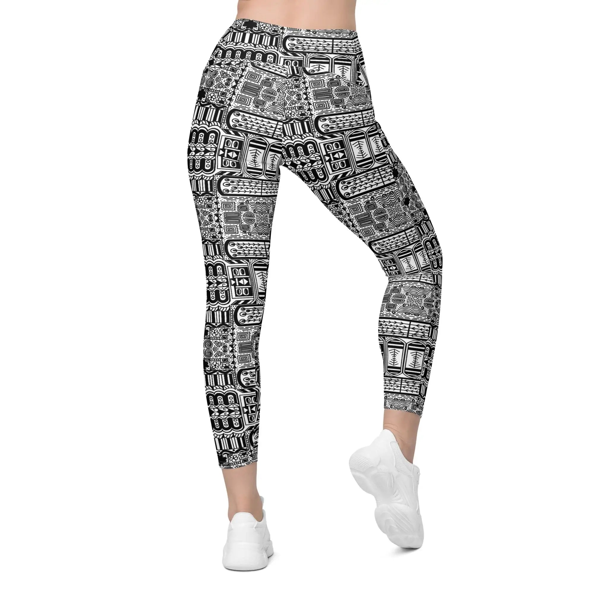 Black Aztek | Eco-Friendly | Leggings | TeeandTurtle | Sustainable