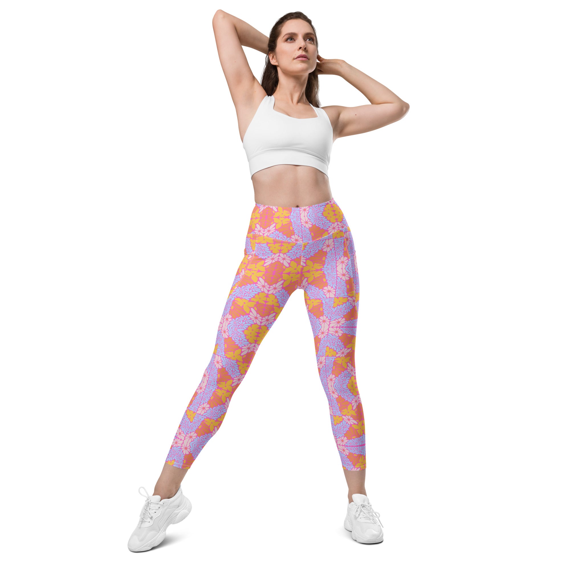 Bright Floral | Eco-Friendly | Leggings | TeeandTurtle | Sustainable