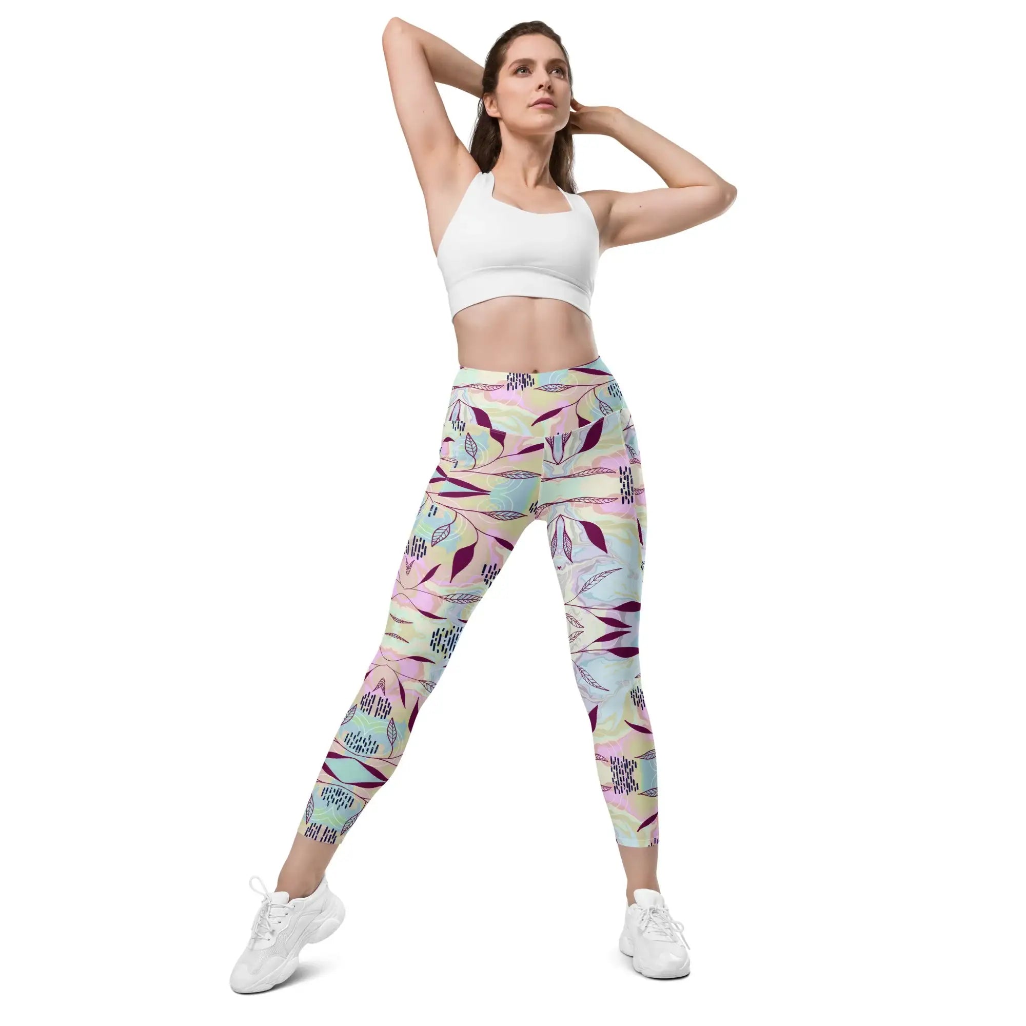 Marble Leaves | Eco-Friendly | Leggings | TeeandTurtle | Sustainable