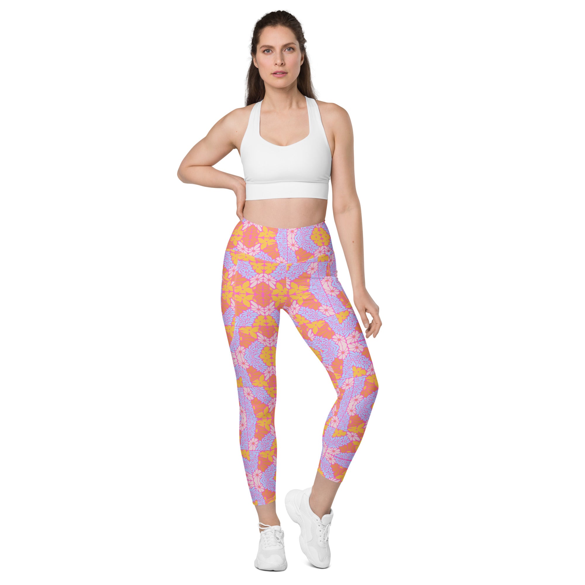 Bright Floral | Eco-Friendly | Leggings | TeeandTurtle | Sustainable