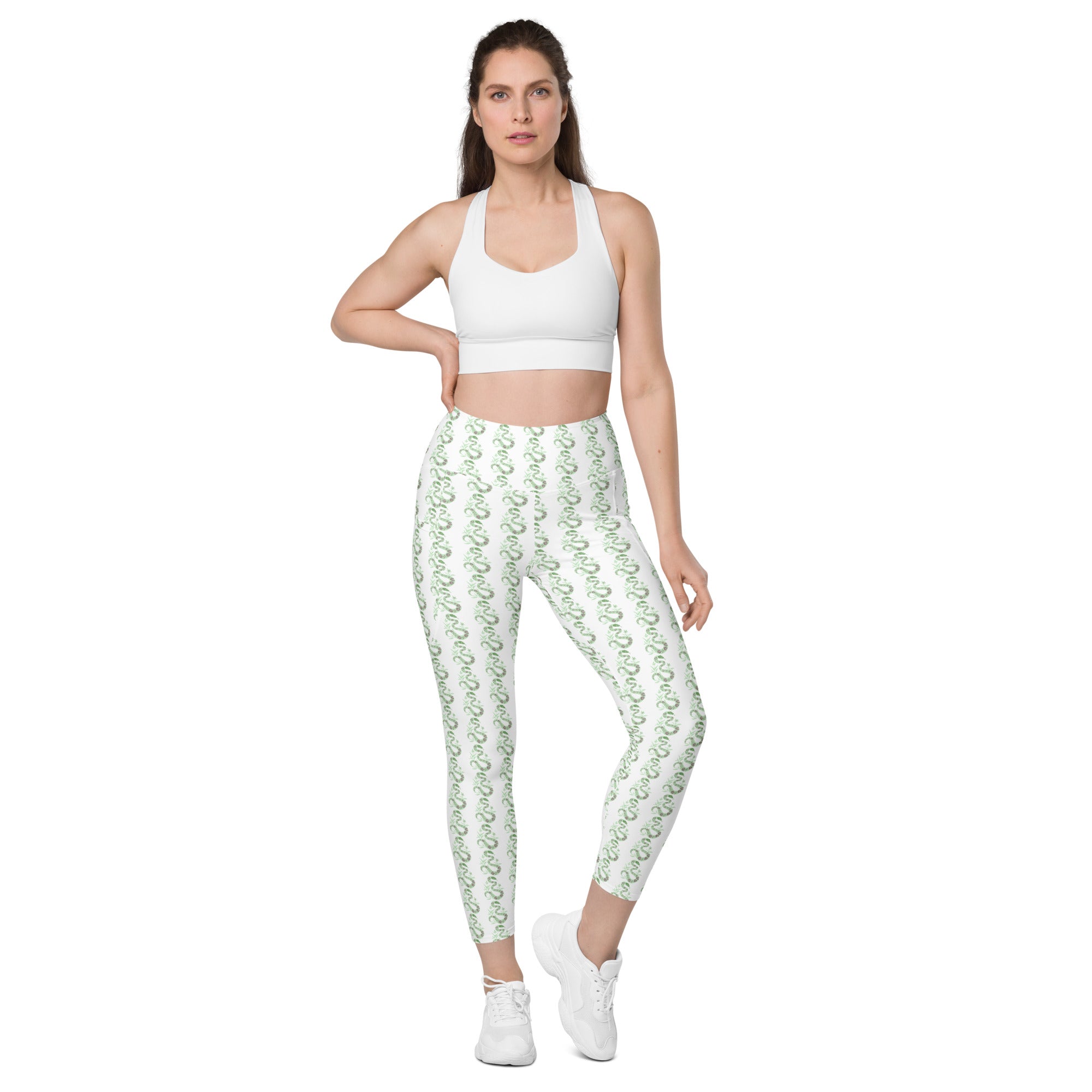 Snake Light Green | Eco-Friendly | Leggings | TeeandTurtle | Sustainable