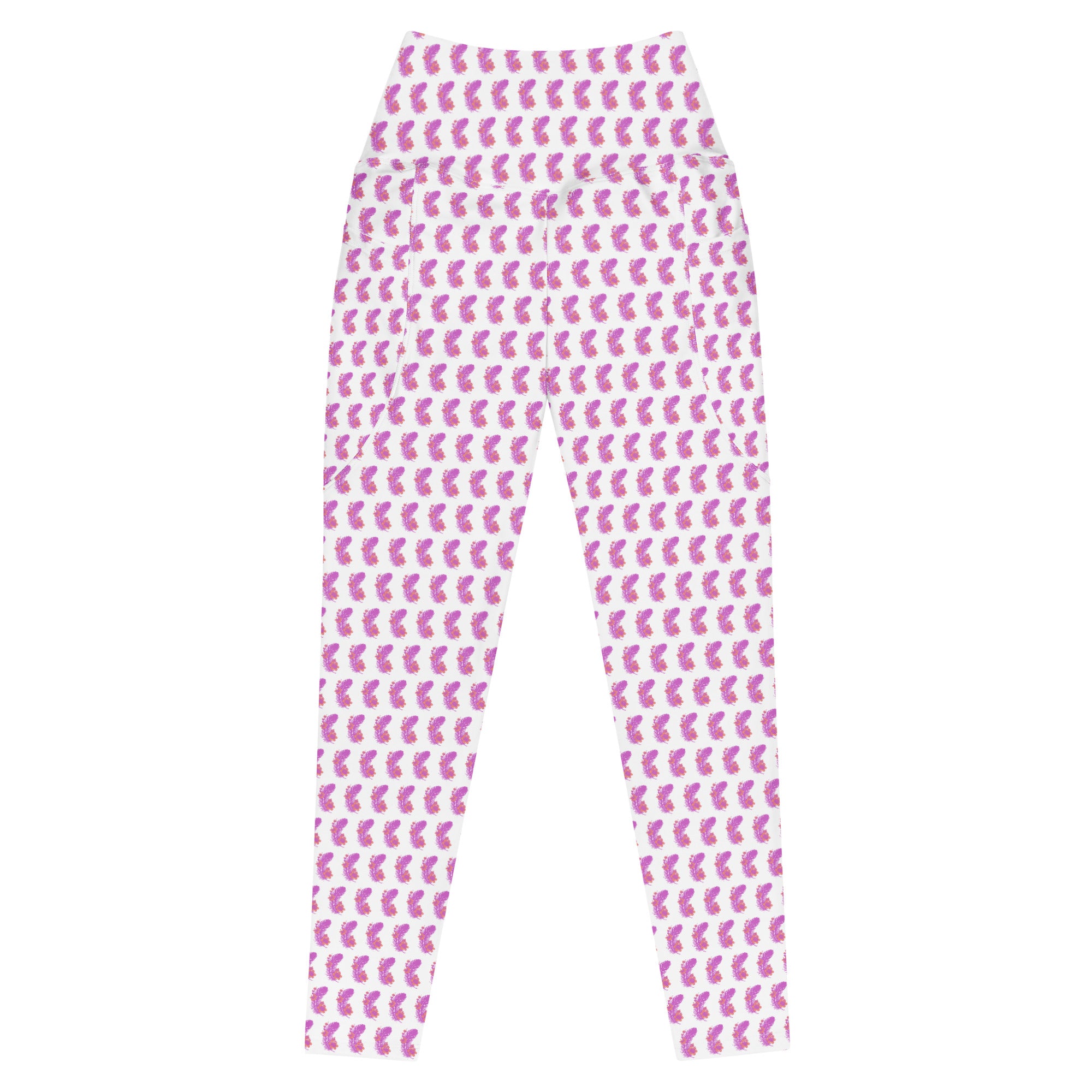 Pink Feather | Eco-Friendly | Leggings | TeeandTurtle | Sustainable