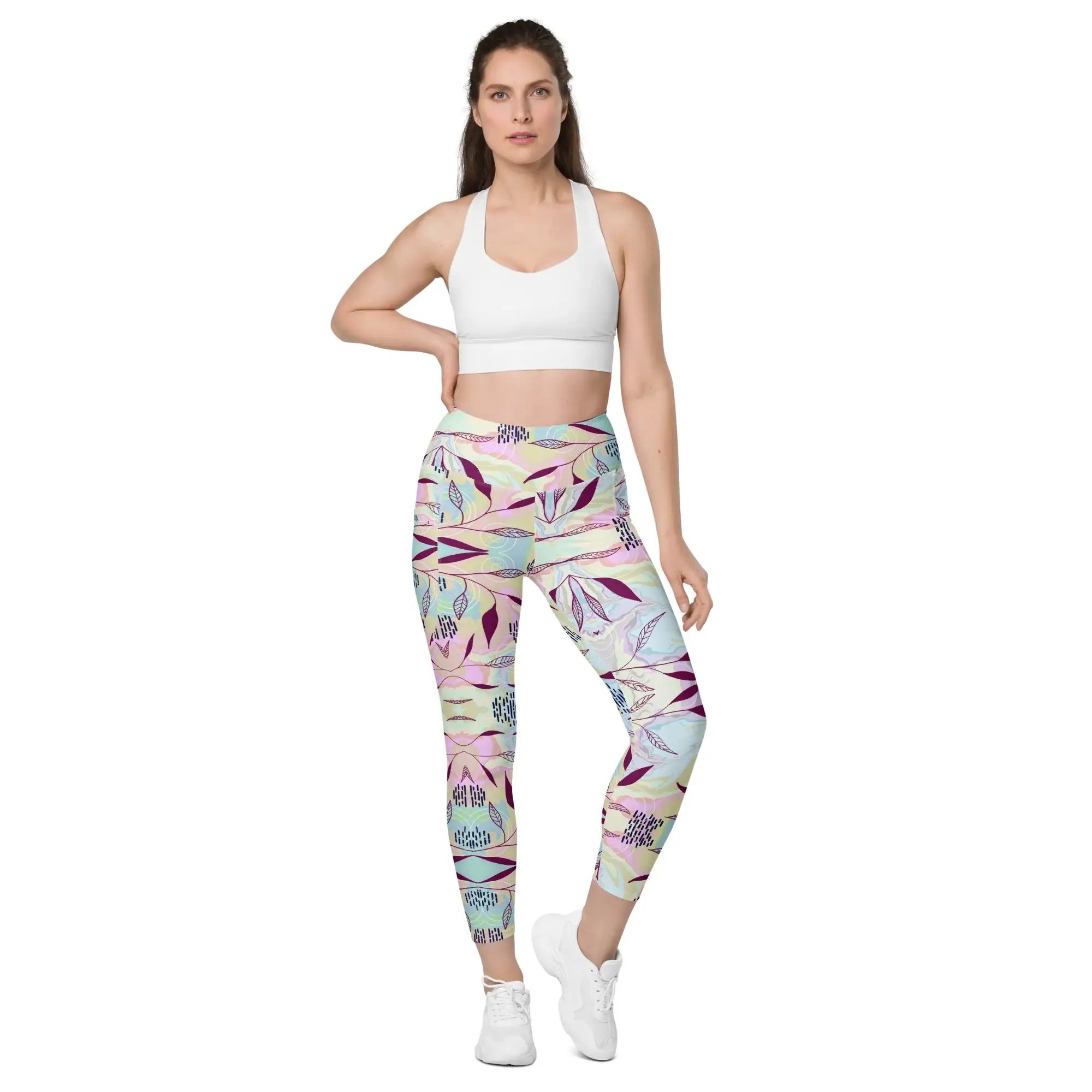 Marble Leaves | Eco-Friendly | Leggings | TeeandTurtle | Sustainable