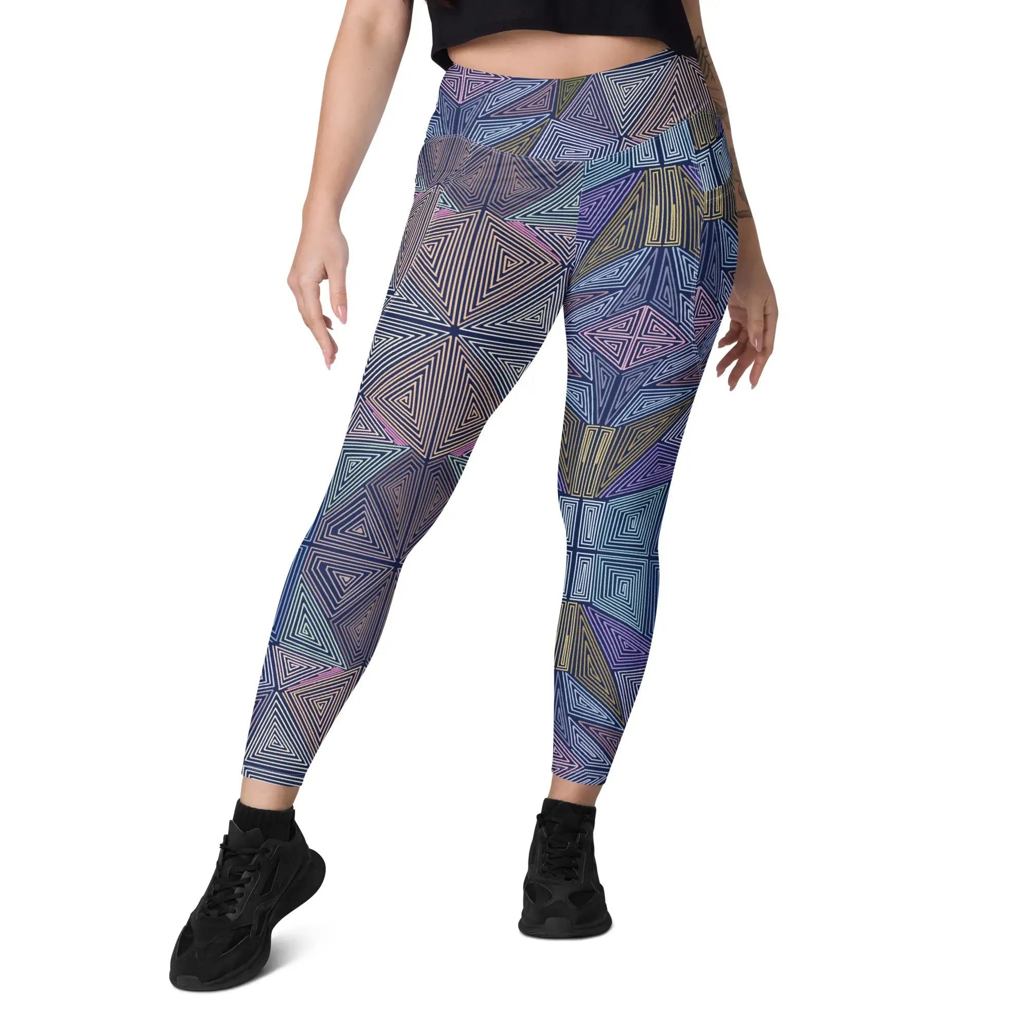 Dizzy Block | Eco-Friendly | Leggings | TeeandTurtle | Sustainable