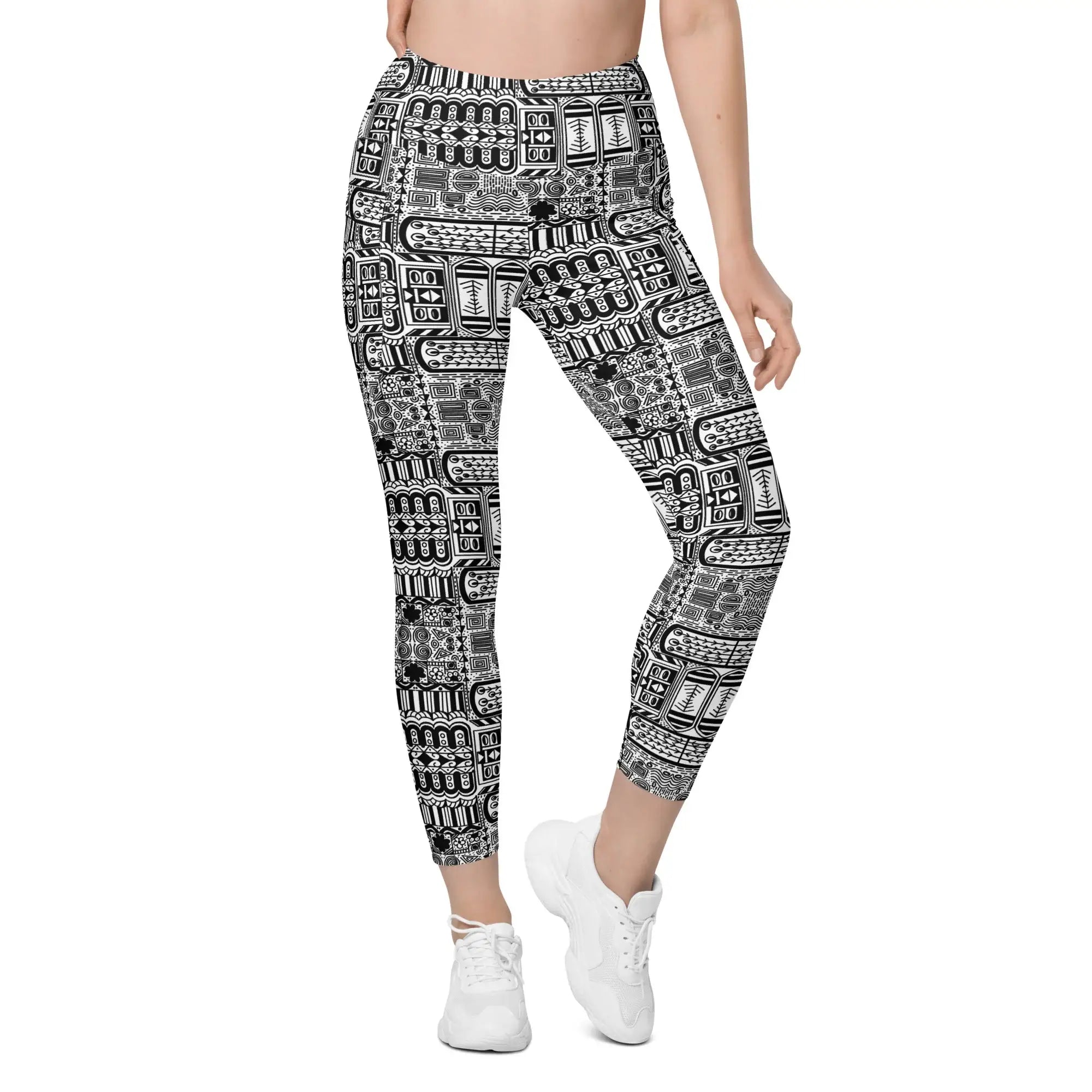 Black Aztek | Eco-Friendly | Leggings | TeeandTurtle | Sustainable