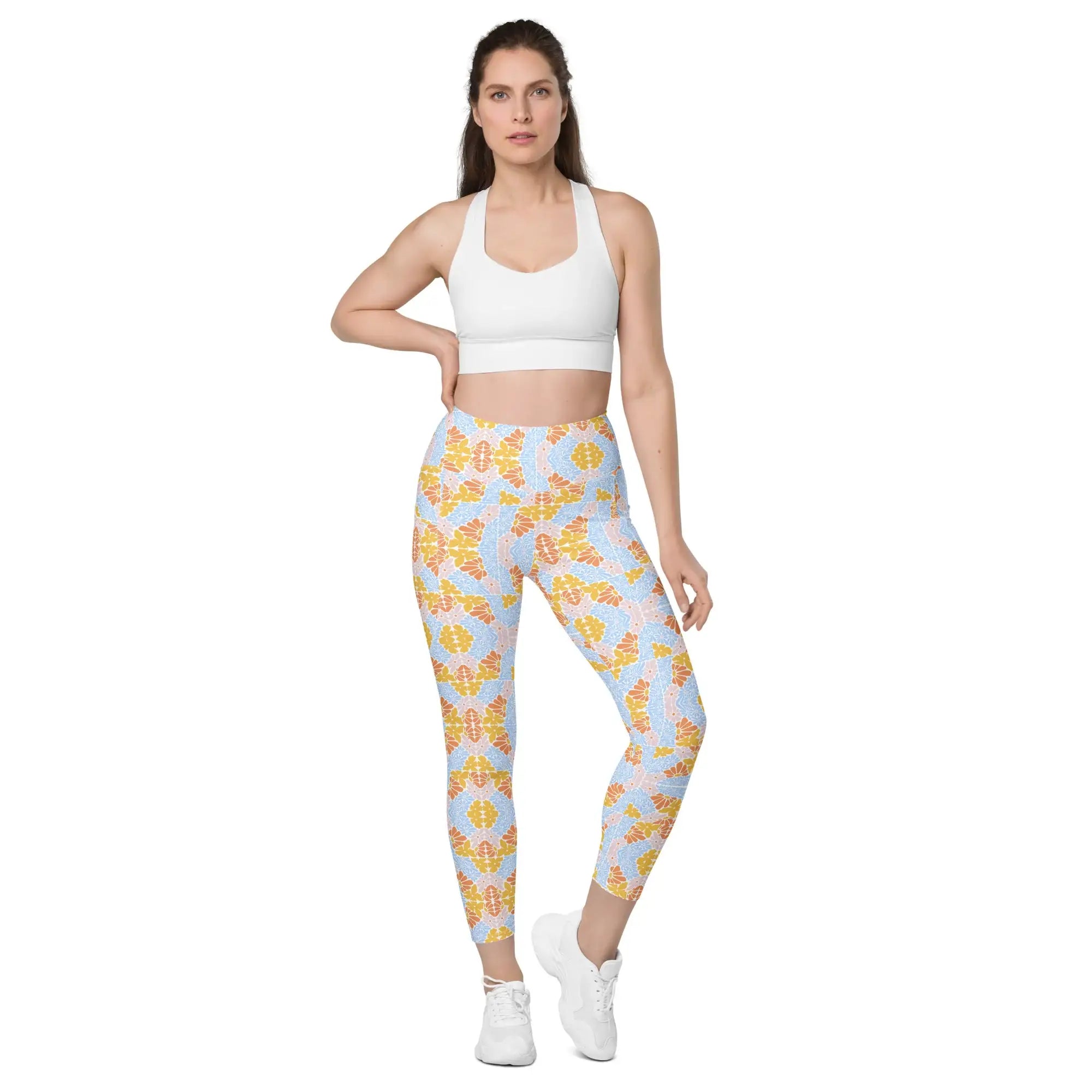Florosent Bright Flowers | Eco-Friendly | Leggings | TeeandTurtle | Sustainable