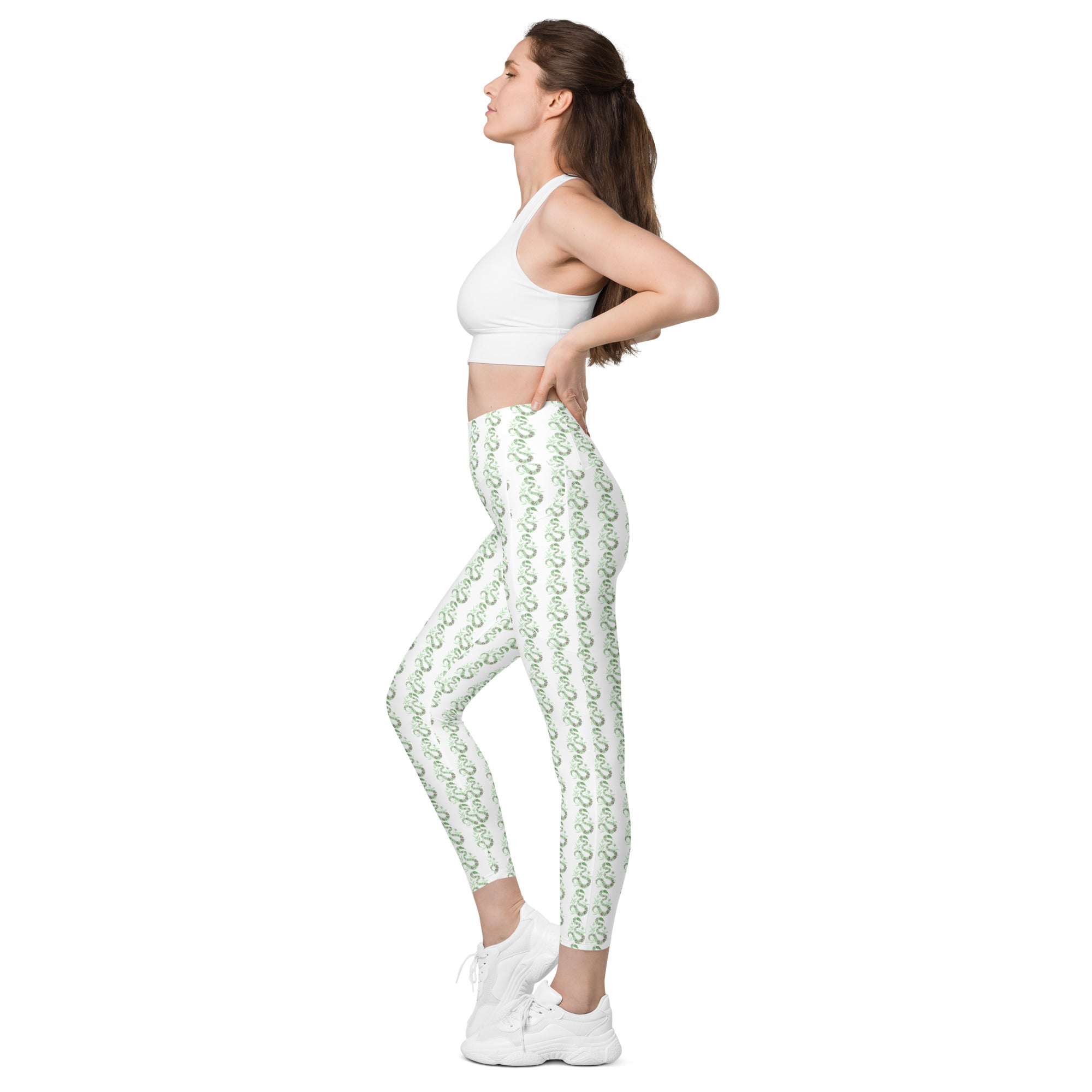 Snake Light Green | Eco-Friendly | Leggings | TeeandTurtle | Sustainable