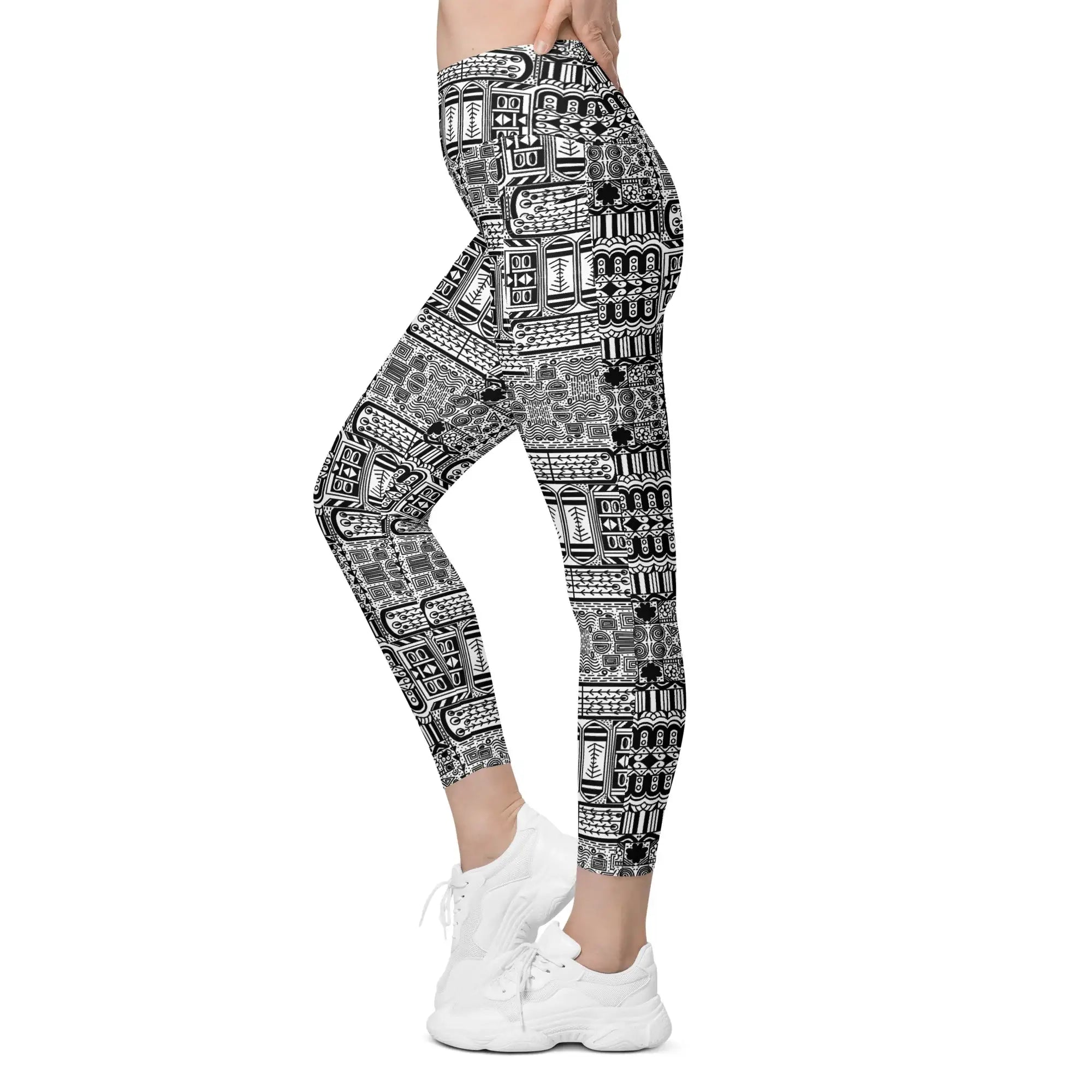 Black Aztek | Eco-Friendly | Leggings | TeeandTurtle | Sustainable