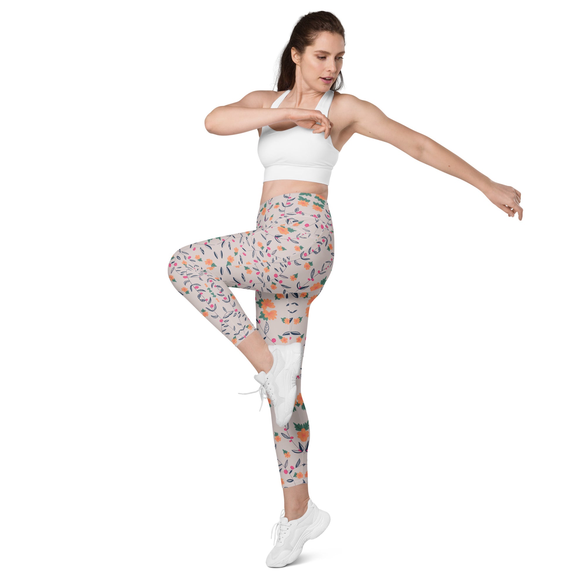 Floral Vines | Eco-Friendly | Leggings | TeeandTurtle | Sustainable