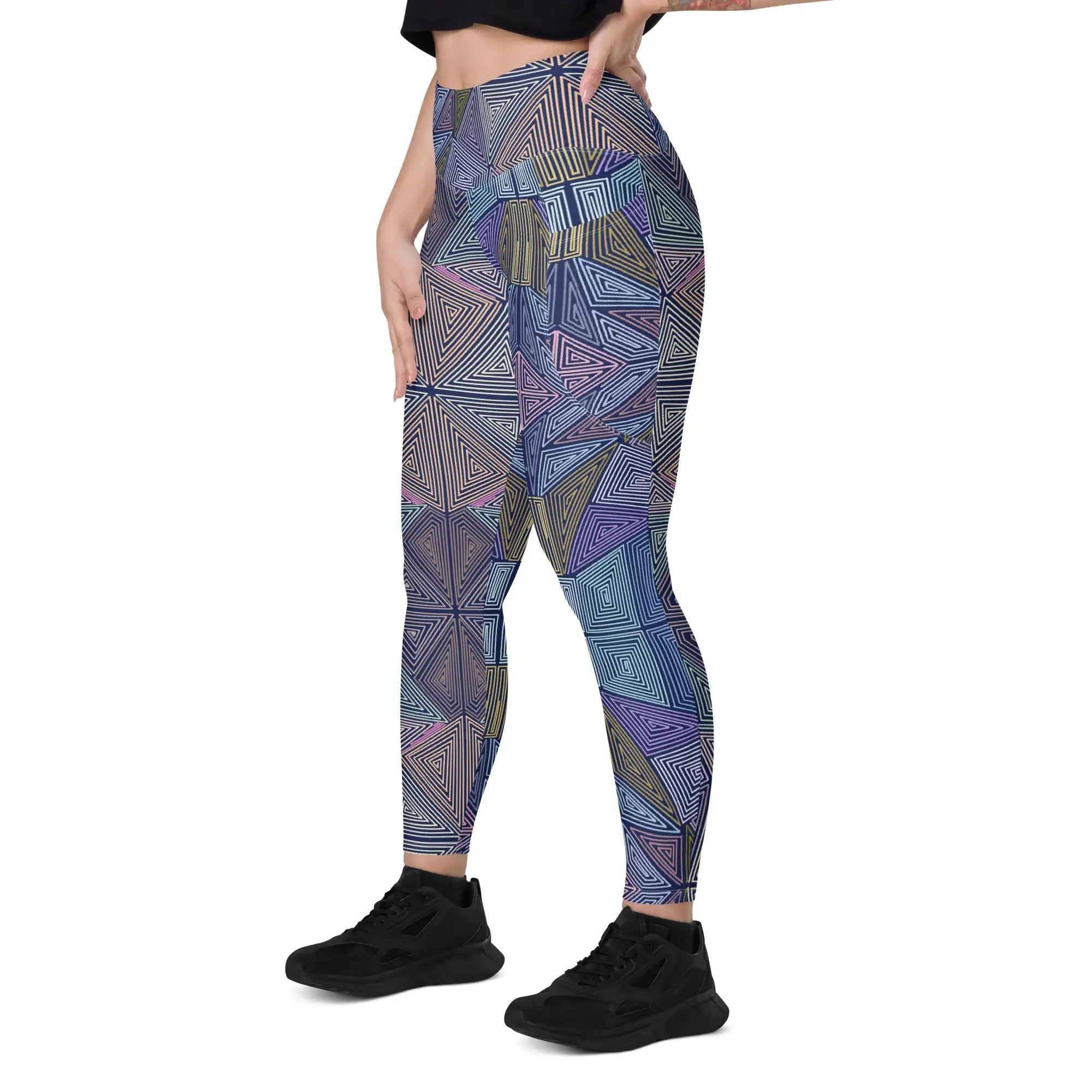 Dizzy Block | Eco-Friendly | Leggings | TeeandTurtle | Sustainable