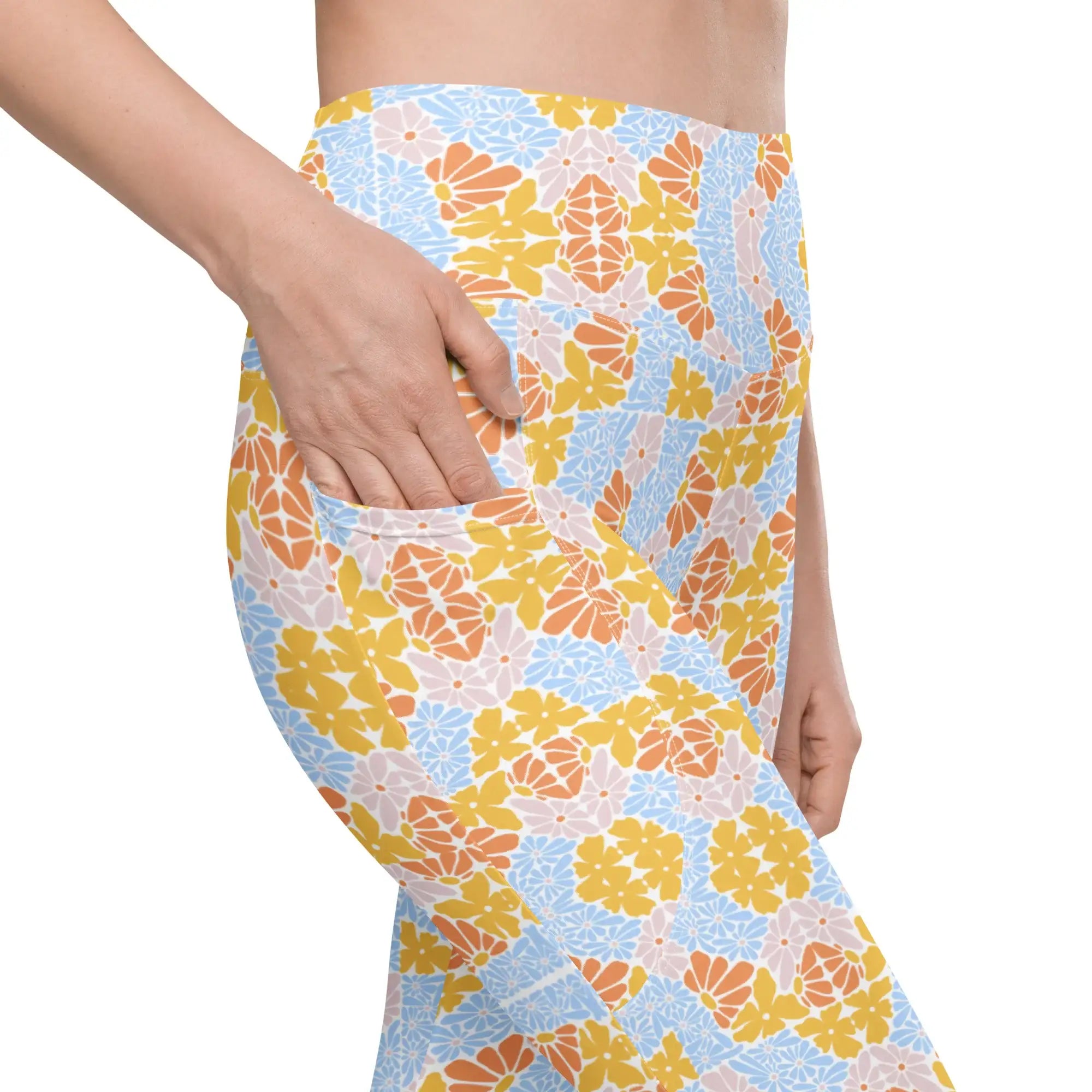 Florosent Bright Flowers | Eco-Friendly | Leggings | TeeandTurtle | Sustainable
