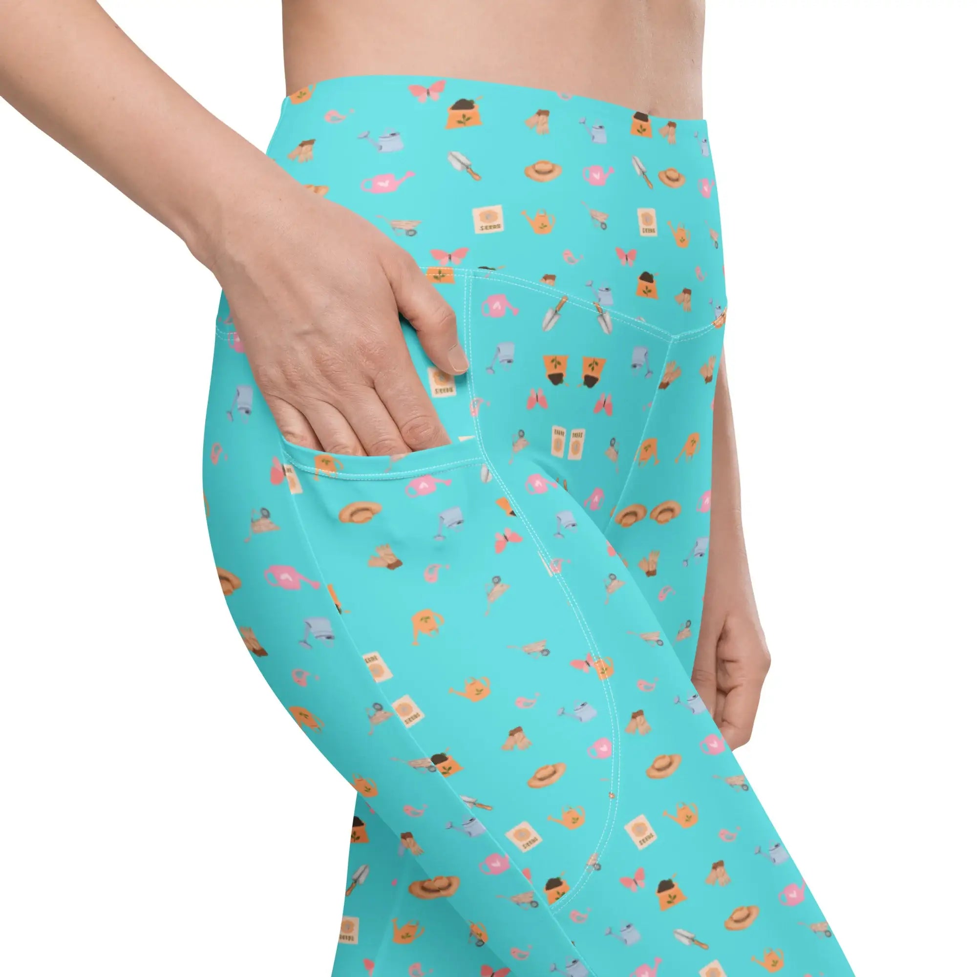 Blue Garden Tools | Eco-Friendly | Leggings | TeeandTurtle | Sustainable