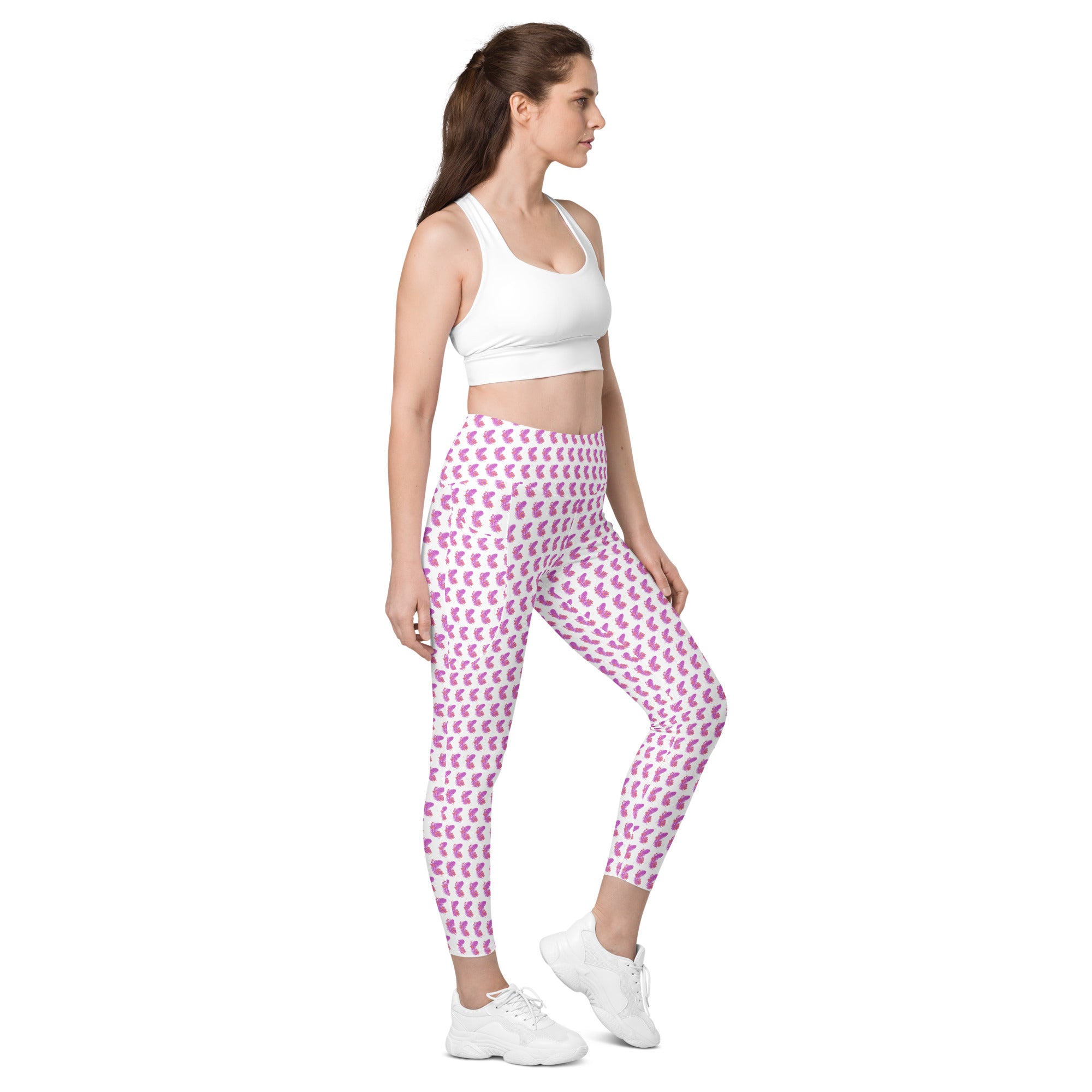 Pink Feather | Eco-Friendly | Leggings | TeeandTurtle | Sustainable