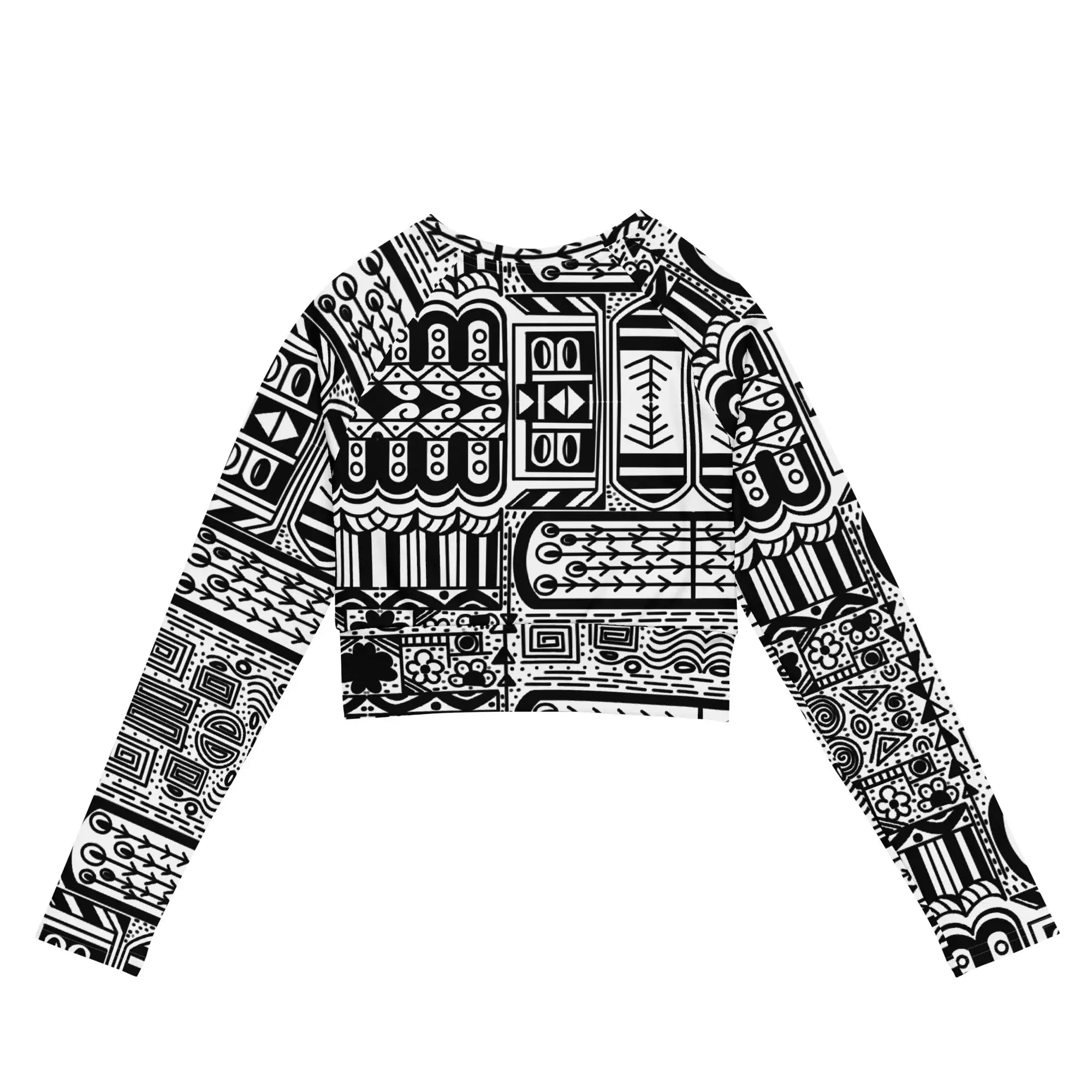 Black Aztek | Eco-Friendly | Crop Top | TeeandTurtle | Sustainable
