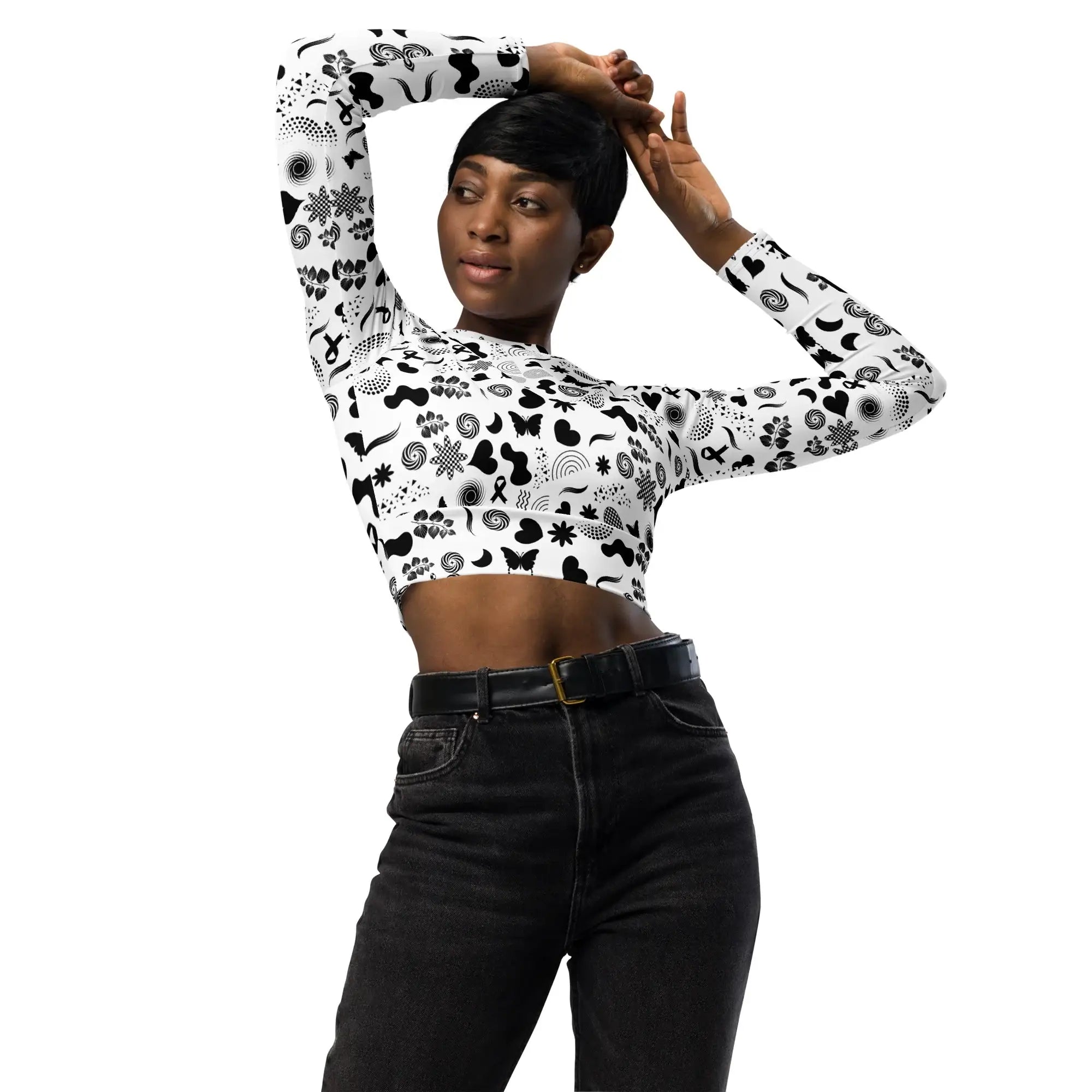 Black Garden | Eco-Friendly | Crop Top | TeeandTurtle | Sustainable