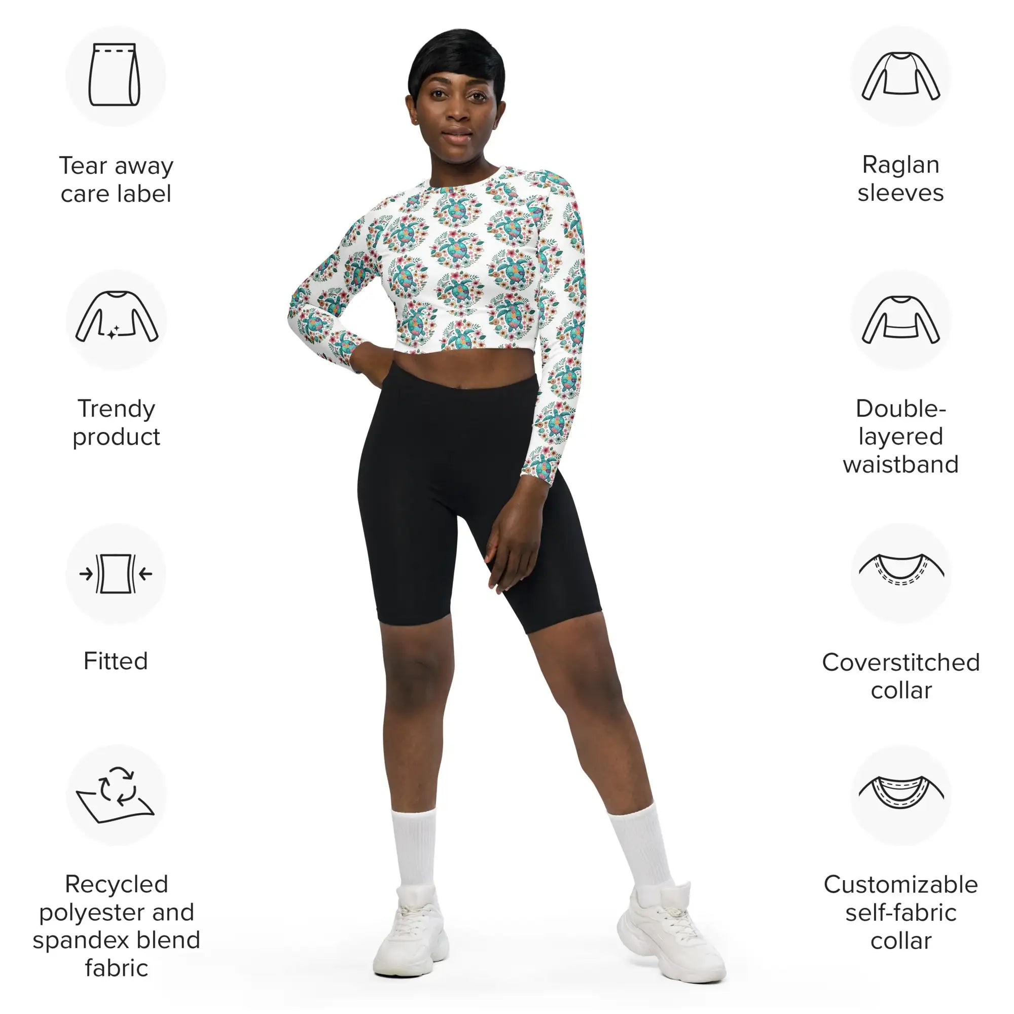 Sea Turtle | Eco-Friendly | Crop Top | TeeandTurtle | Sustainable
