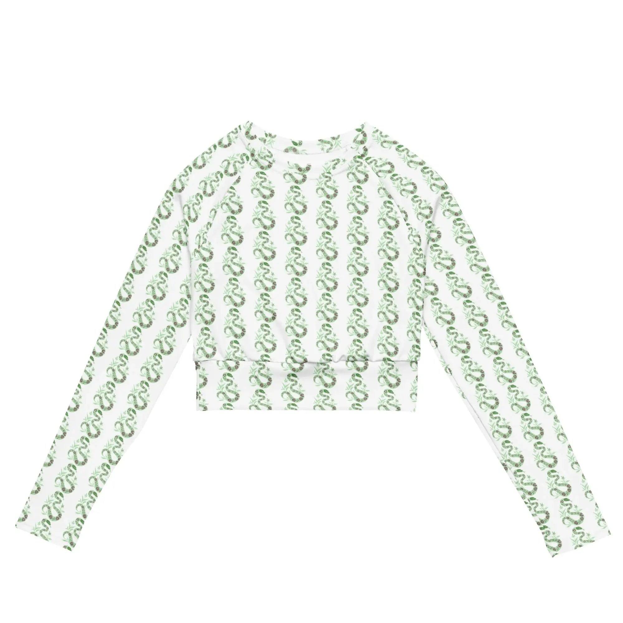 Snake Light Green | Eco-Friendly | Crop Top | TeeandTurtle | Sustainable