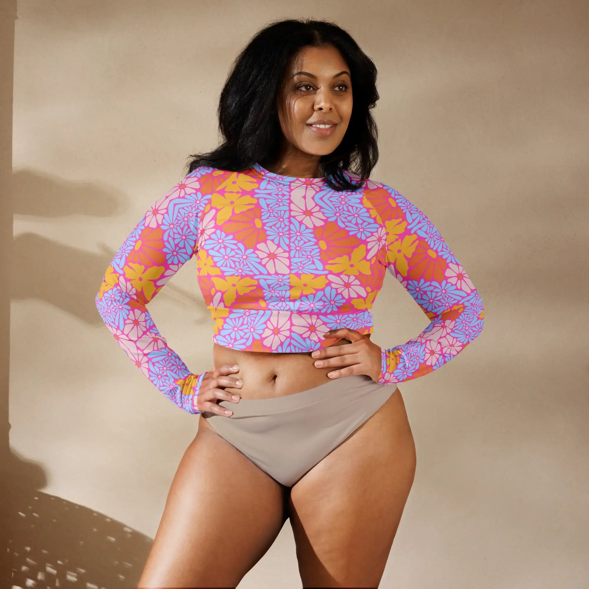 Bright Floral | Eco-Friendly | Crop Top | TeeandTurtle | Sustainable