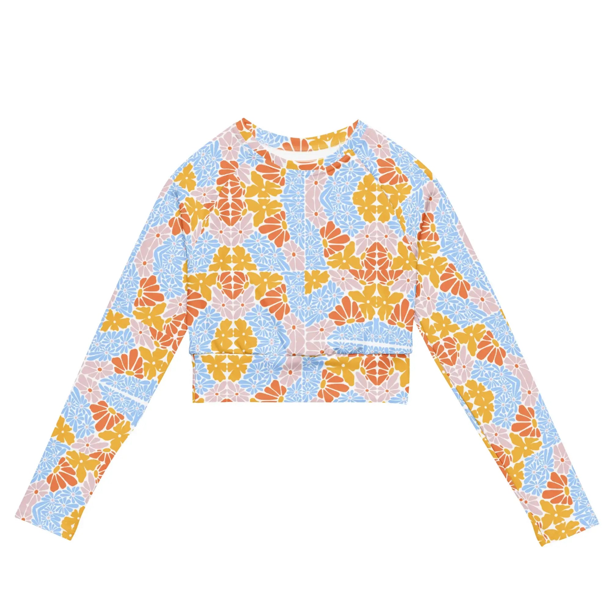 Florosent Bright Flowers | Eco-Friendly | Crop Top | TeeandTurtle | Sustainable