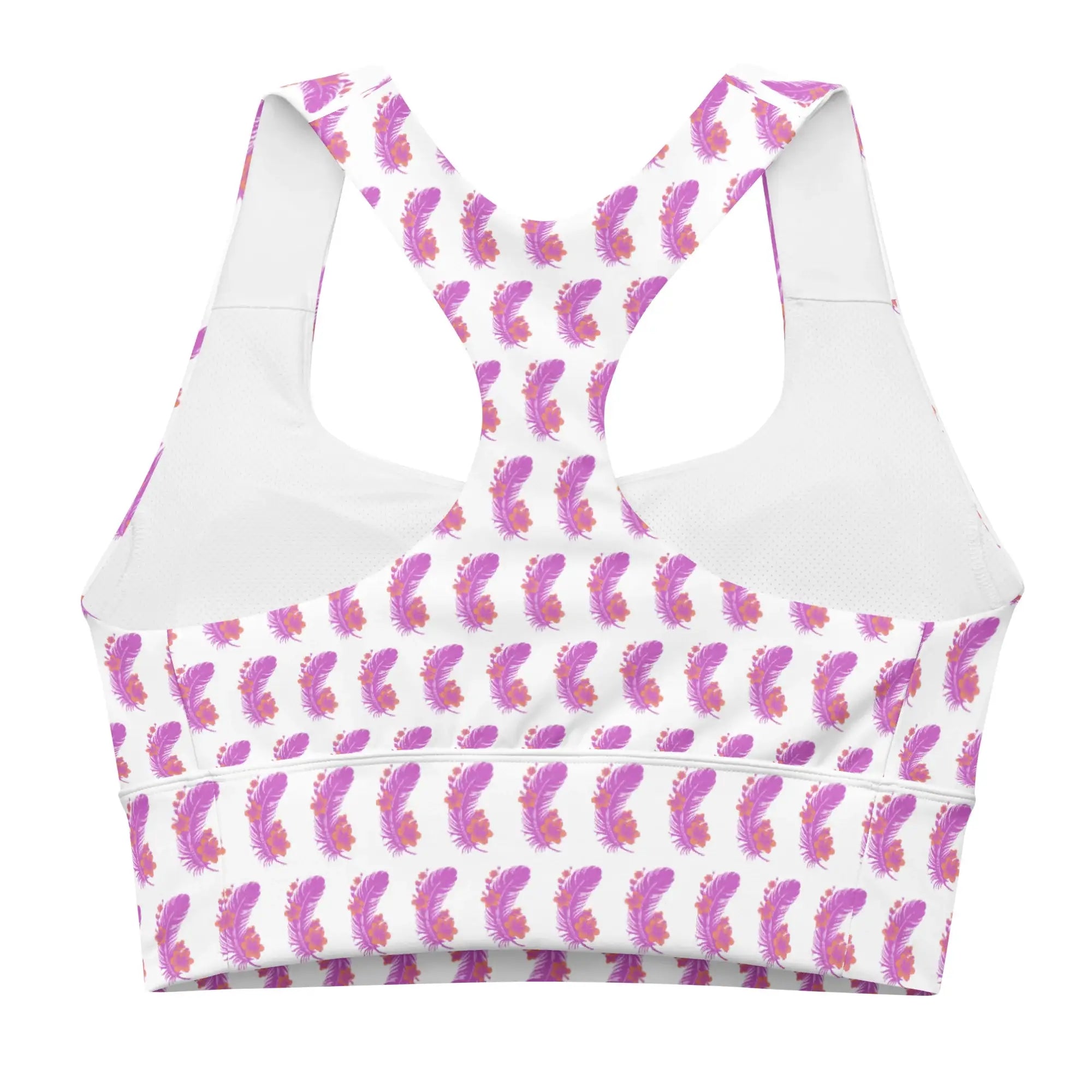Pink Feather | Eco-Friendly | Sports Bra | TeeandTurtle | Sustainable