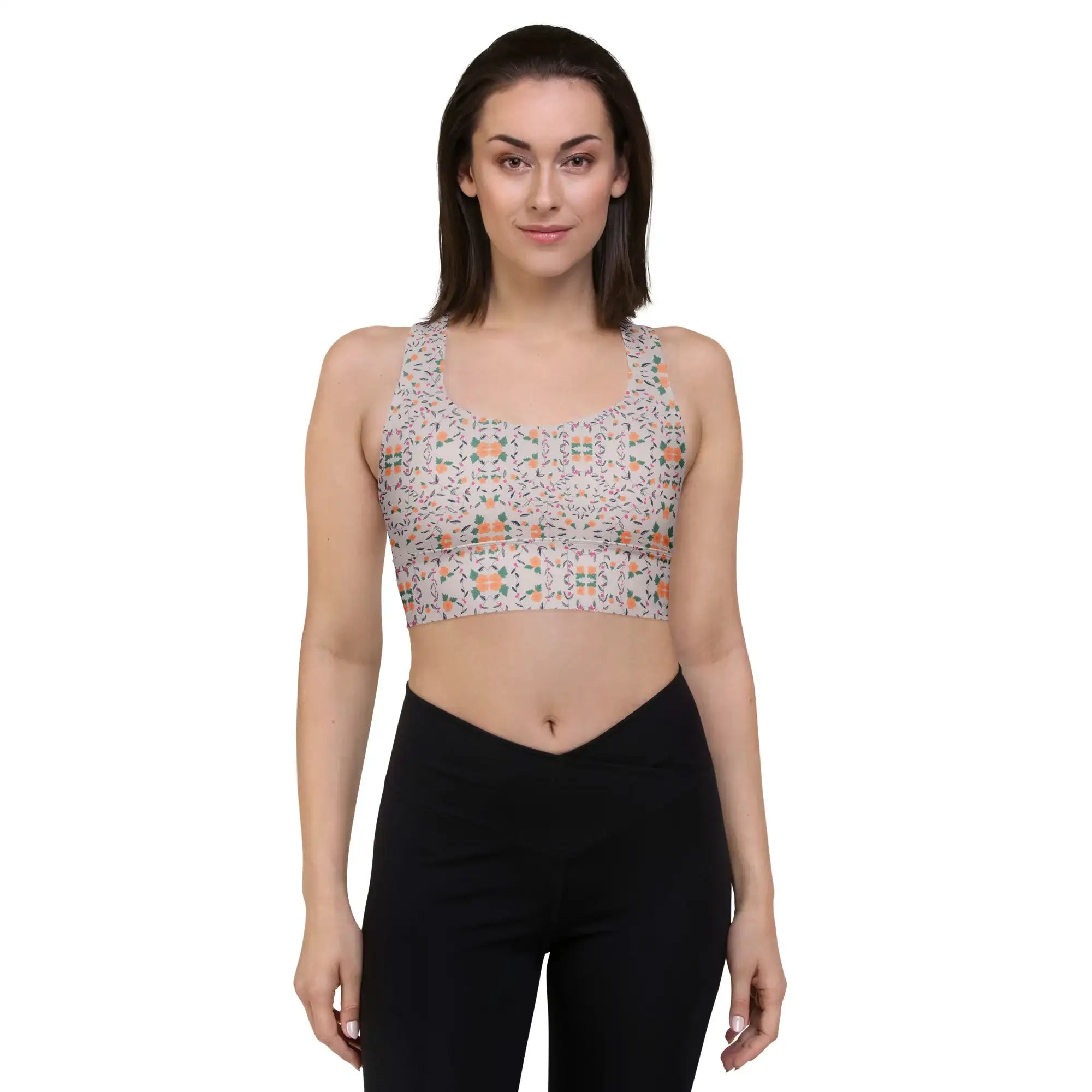 Floral Vines | Eco-Friendly | Sports Bra | TeeandTurtle | Sustainable