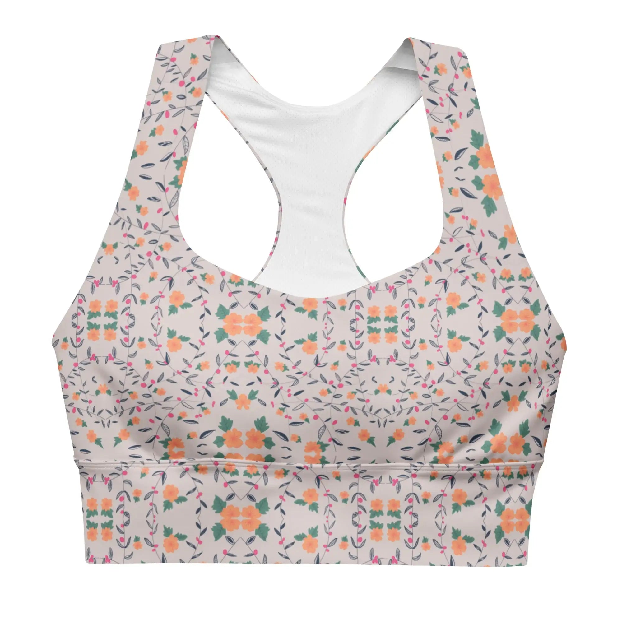 Floral Vines | Eco-Friendly | Sports Bra | TeeandTurtle | Sustainable