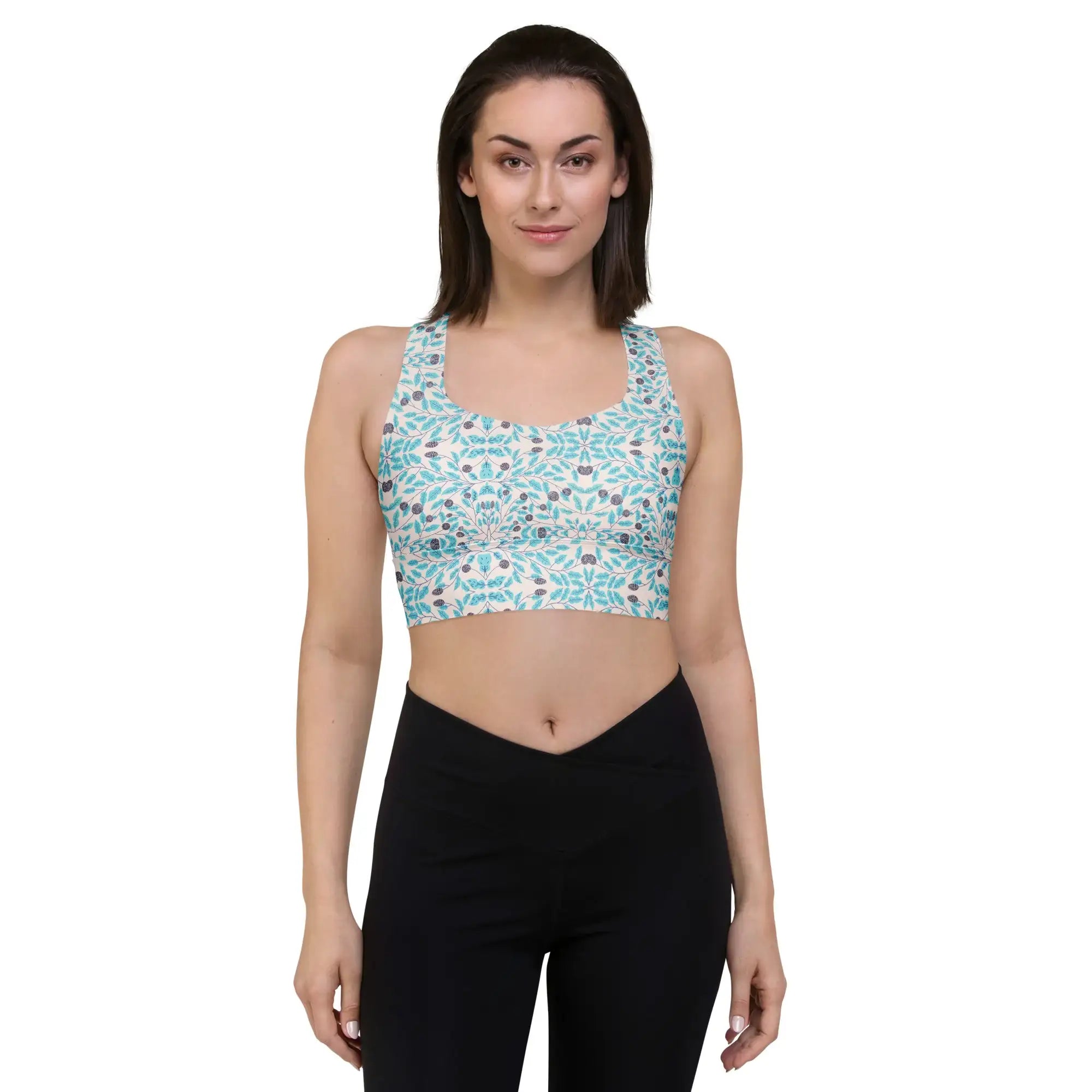Winter Leaves | Eco-Friendly | Sports Bra | TeeandTurtle | Sustainable