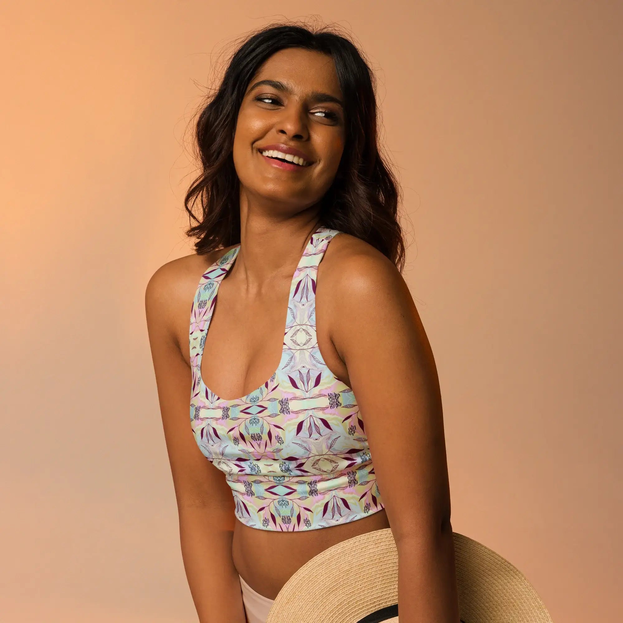 Marble Leaves | Eco-friendly | Sports Bra | TeeandTurtle | Sustainable