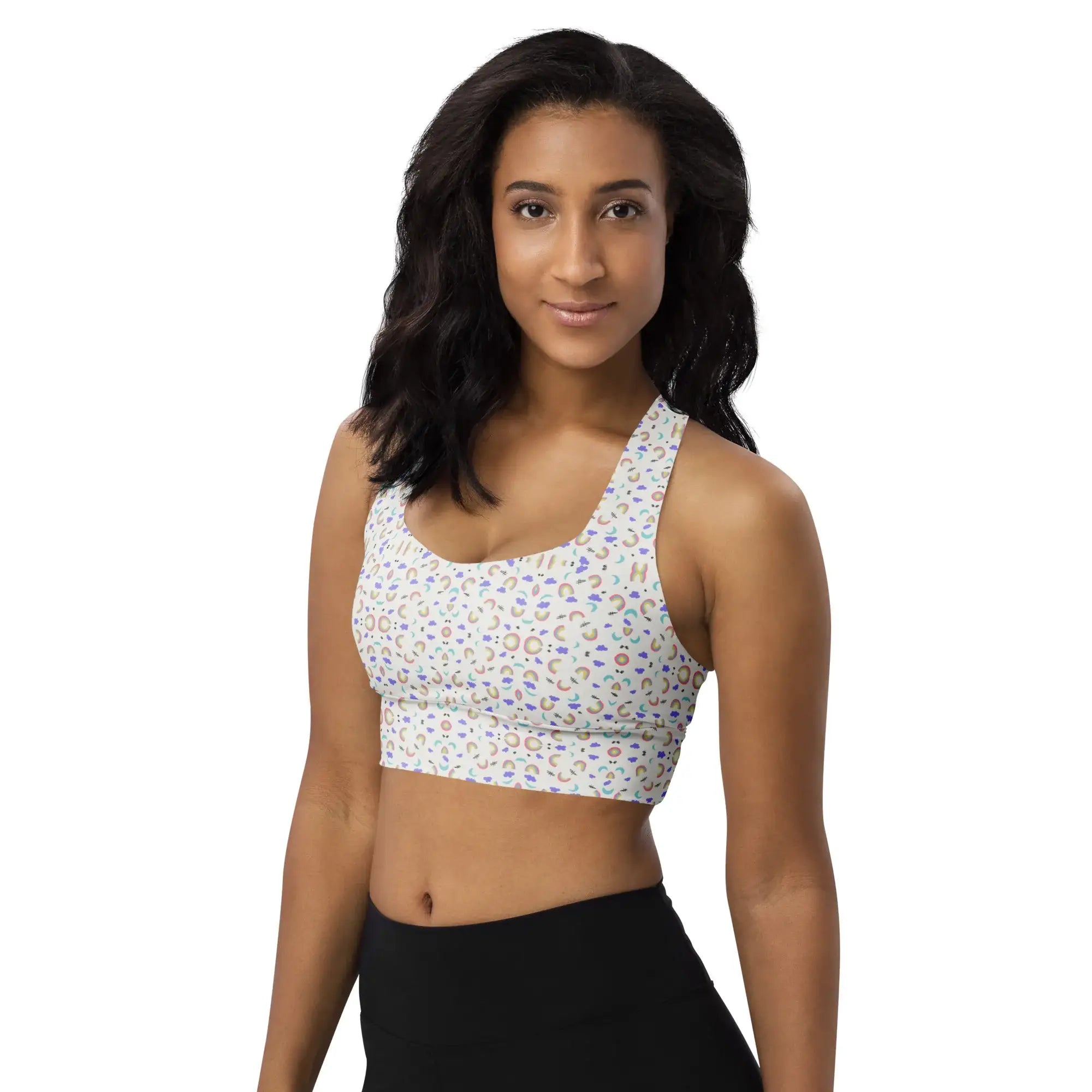 Rainbow Clouds | Eco-Friendly | Sports Bra | TeeandTurtle | Sustainable