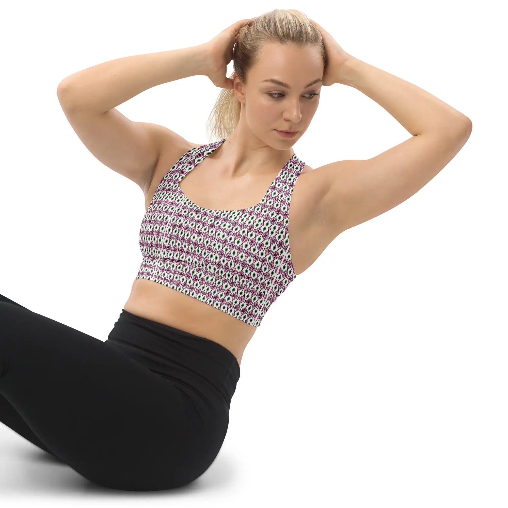 Green Diamonds | Eco-Friendly | Sports Bra | TeeandTurtle | Sustainable