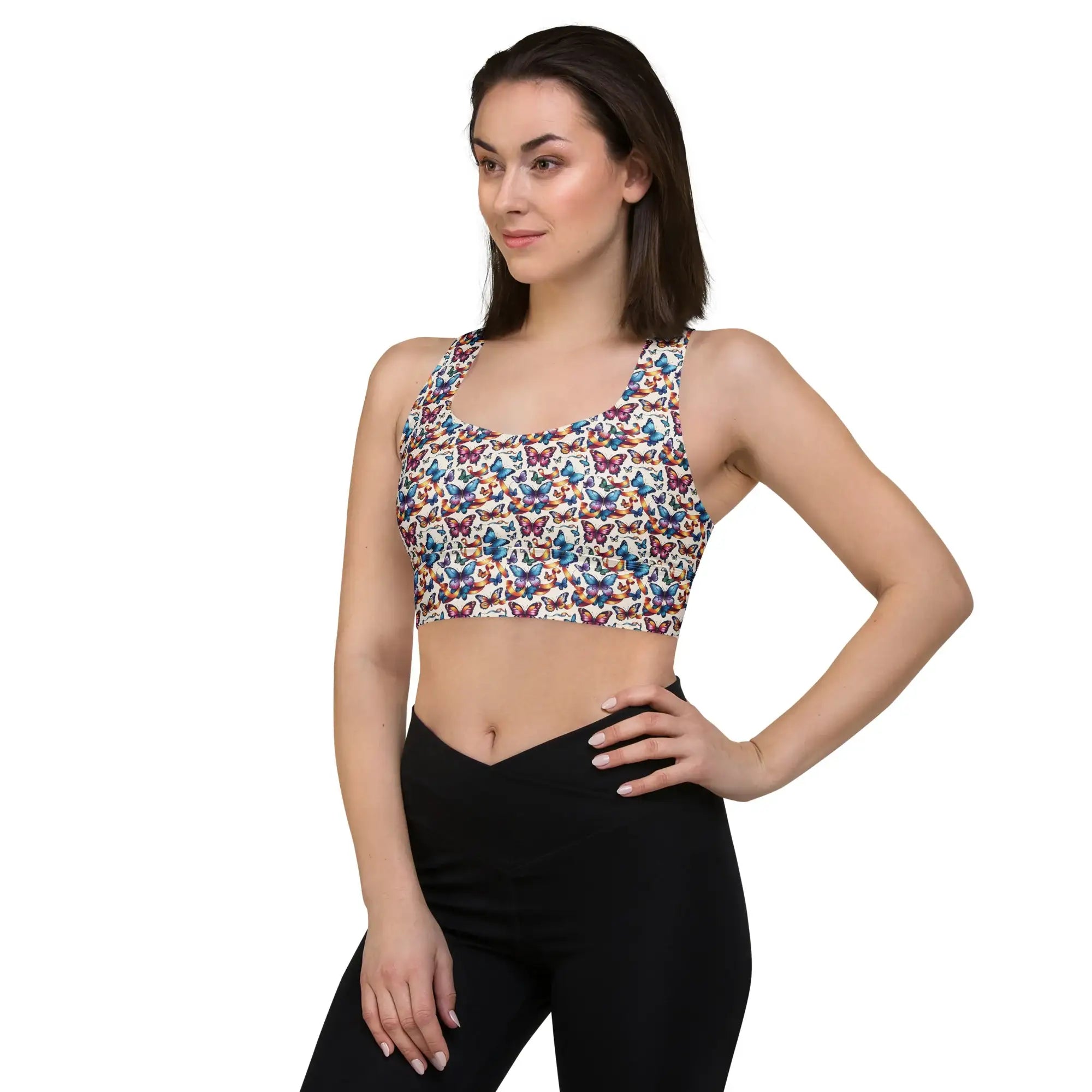 Butterfly Party | Eco-Friendly | Sports Bra | TeeandTurtle | Sustainable