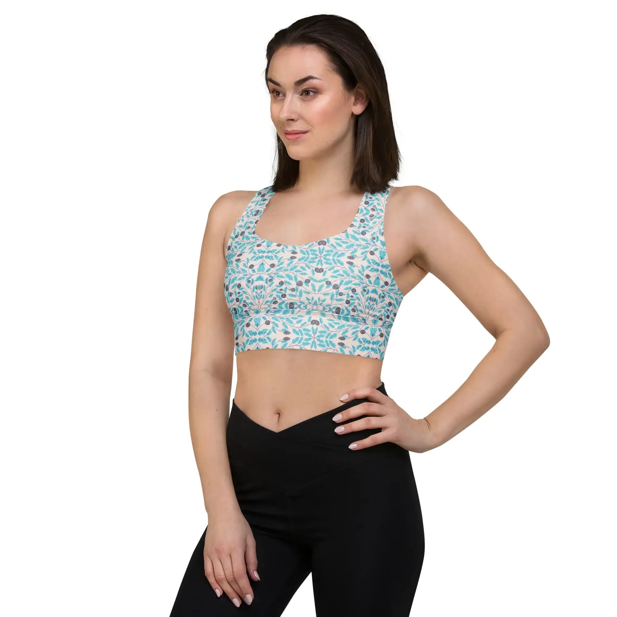 Winter Leaves | Eco-Friendly | Sports Bra | TeeandTurtle | Sustainable