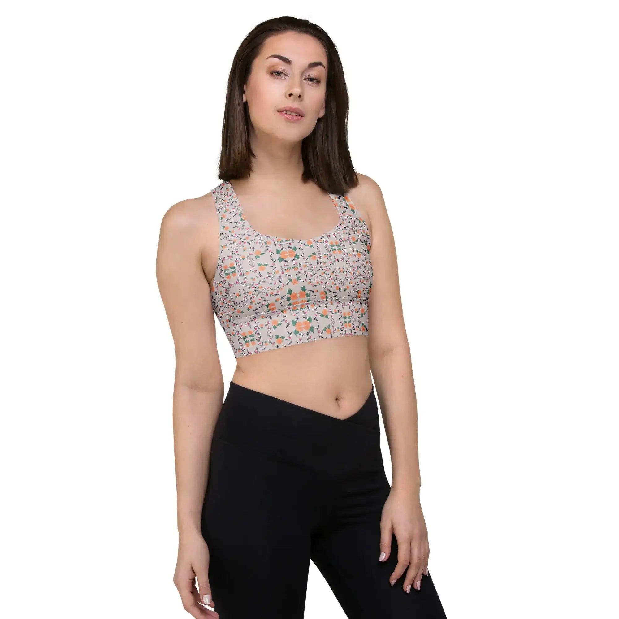 Floral Vines | Eco-Friendly | Sports Bra | TeeandTurtle | Sustainable