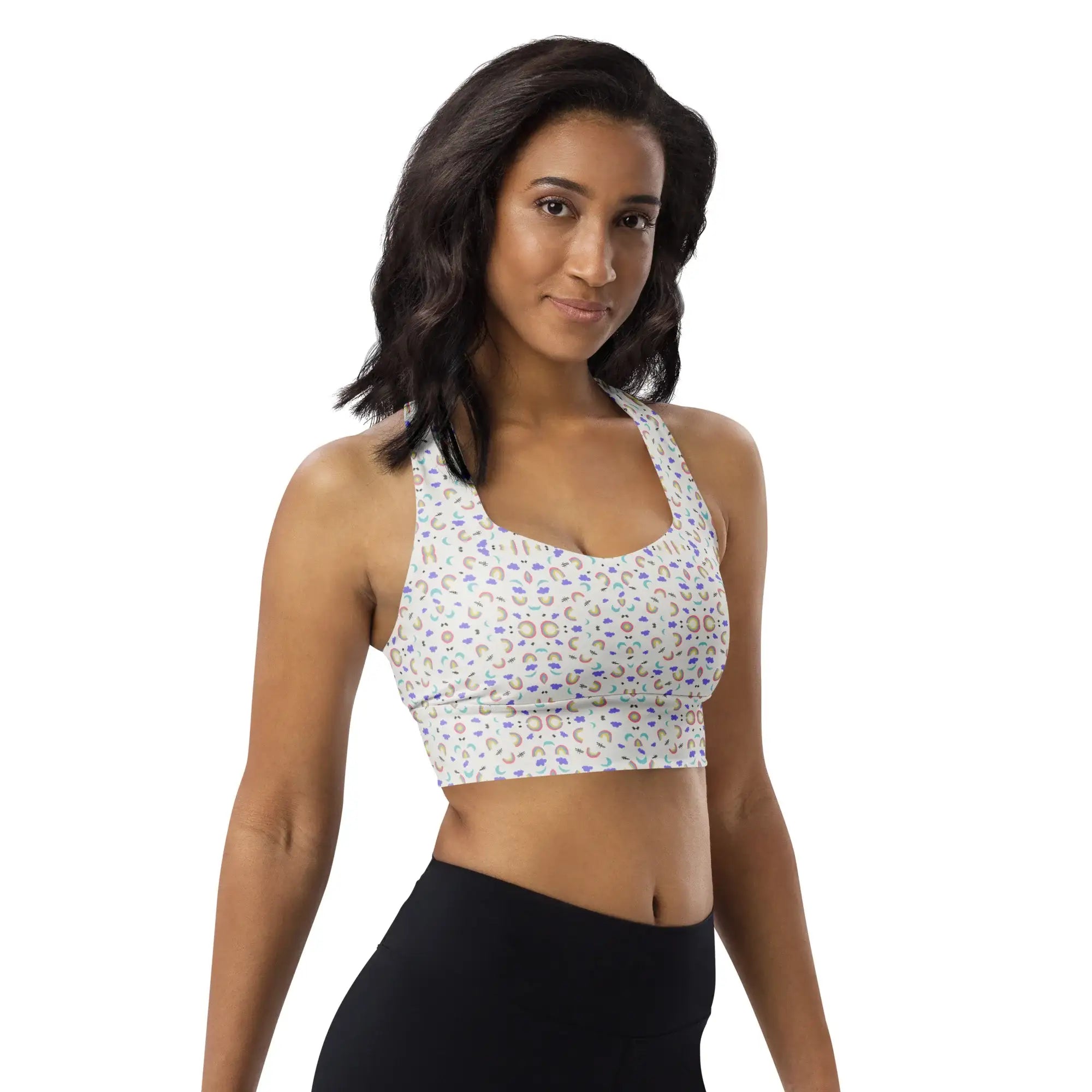Rainbow Clouds | Eco-Friendly | Sports Bra | TeeandTurtle | Sustainable