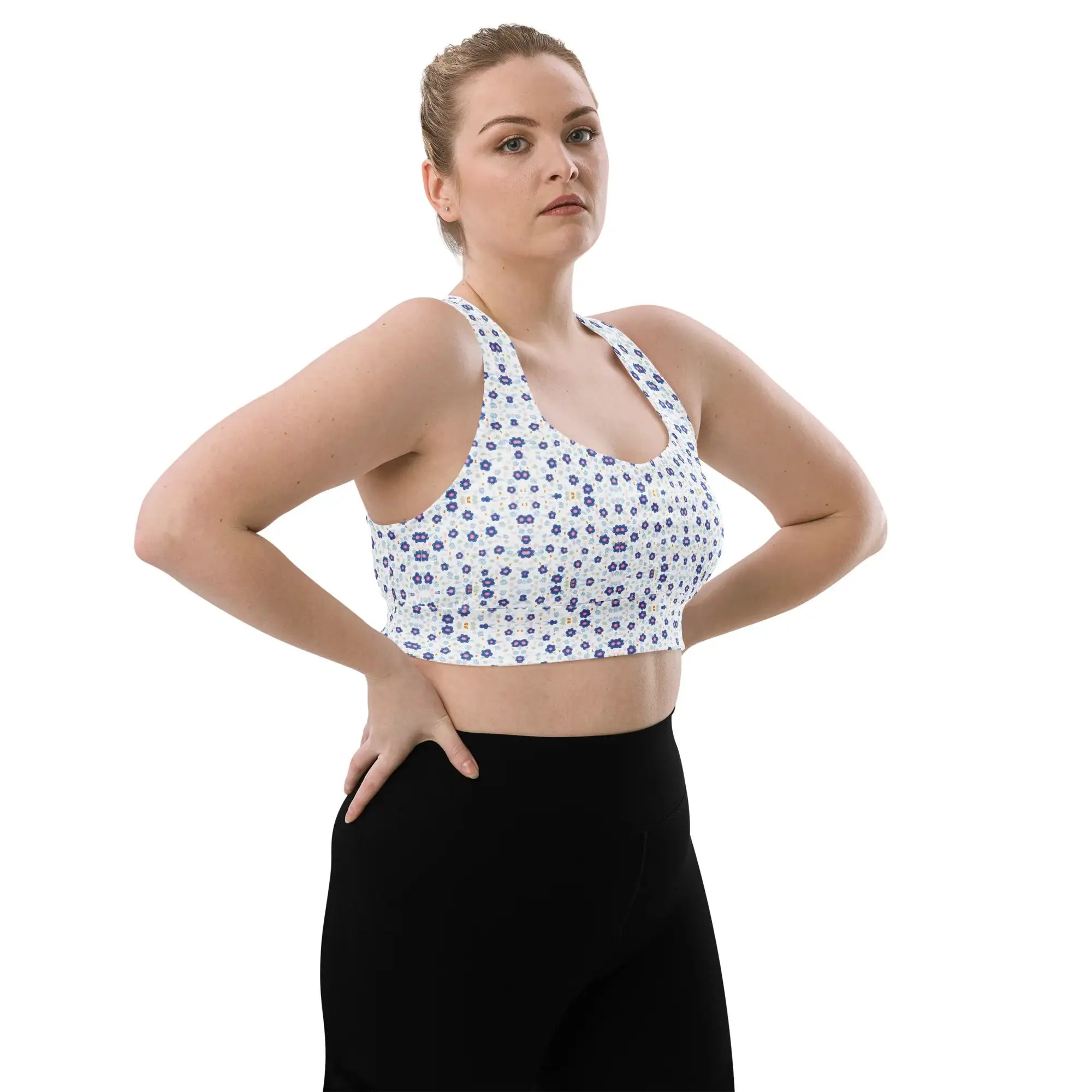 Blue Drops | Eco-Friendly | Sports Bra | TeeandTurtle | Sustainable