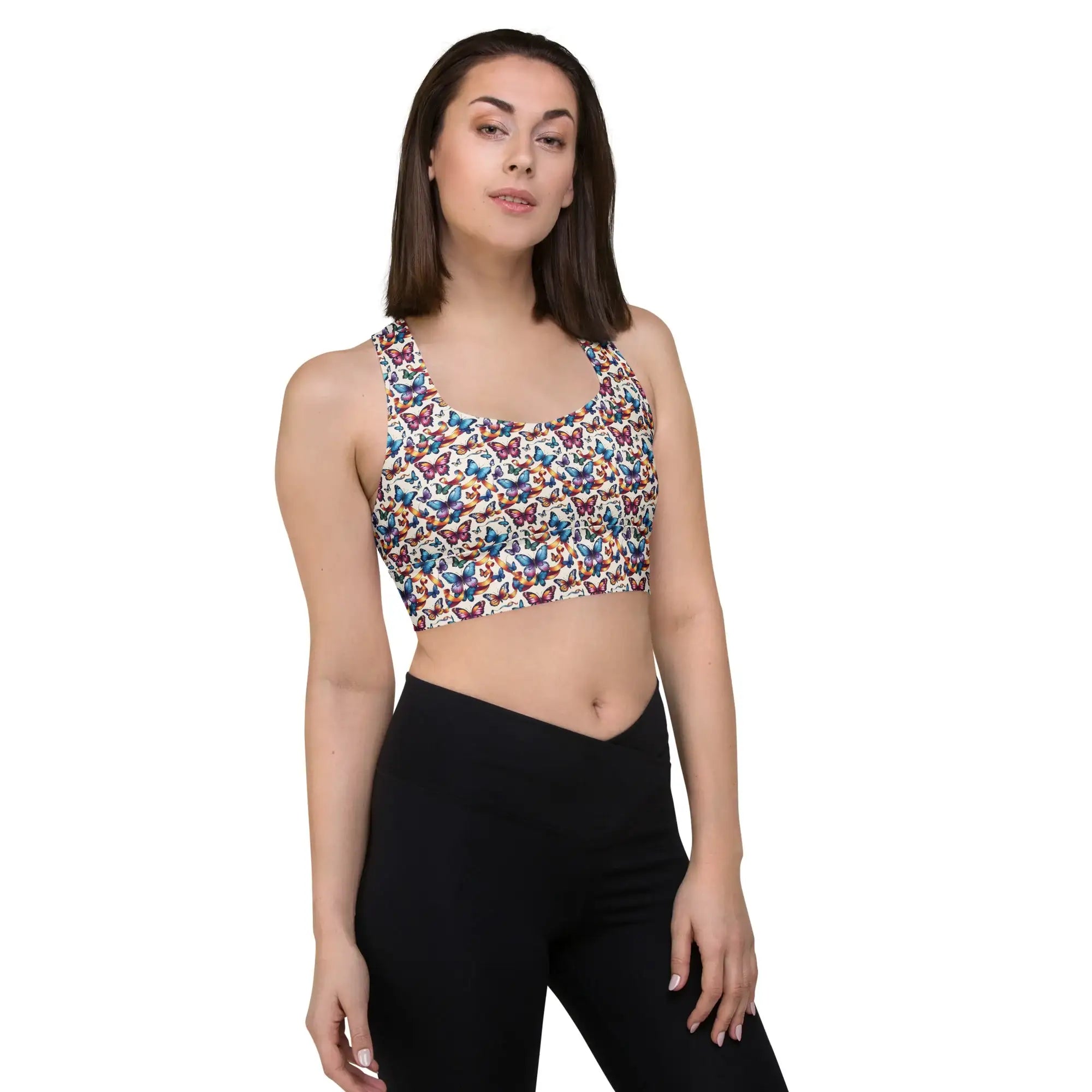 Butterfly Party | Eco-Friendly | Sports Bra | TeeandTurtle | Sustainable