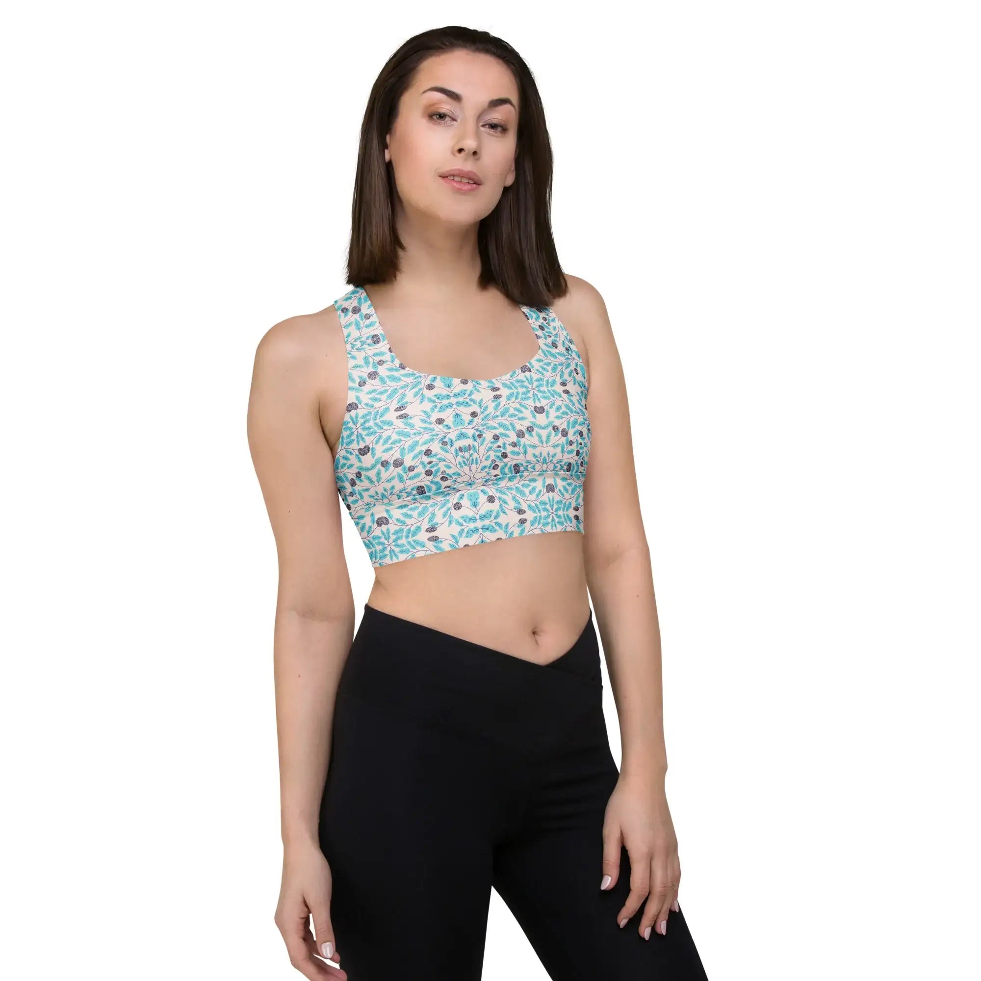 Winter Leaves | Eco-Friendly | Sports Bra | TeeandTurtle | Sustainable