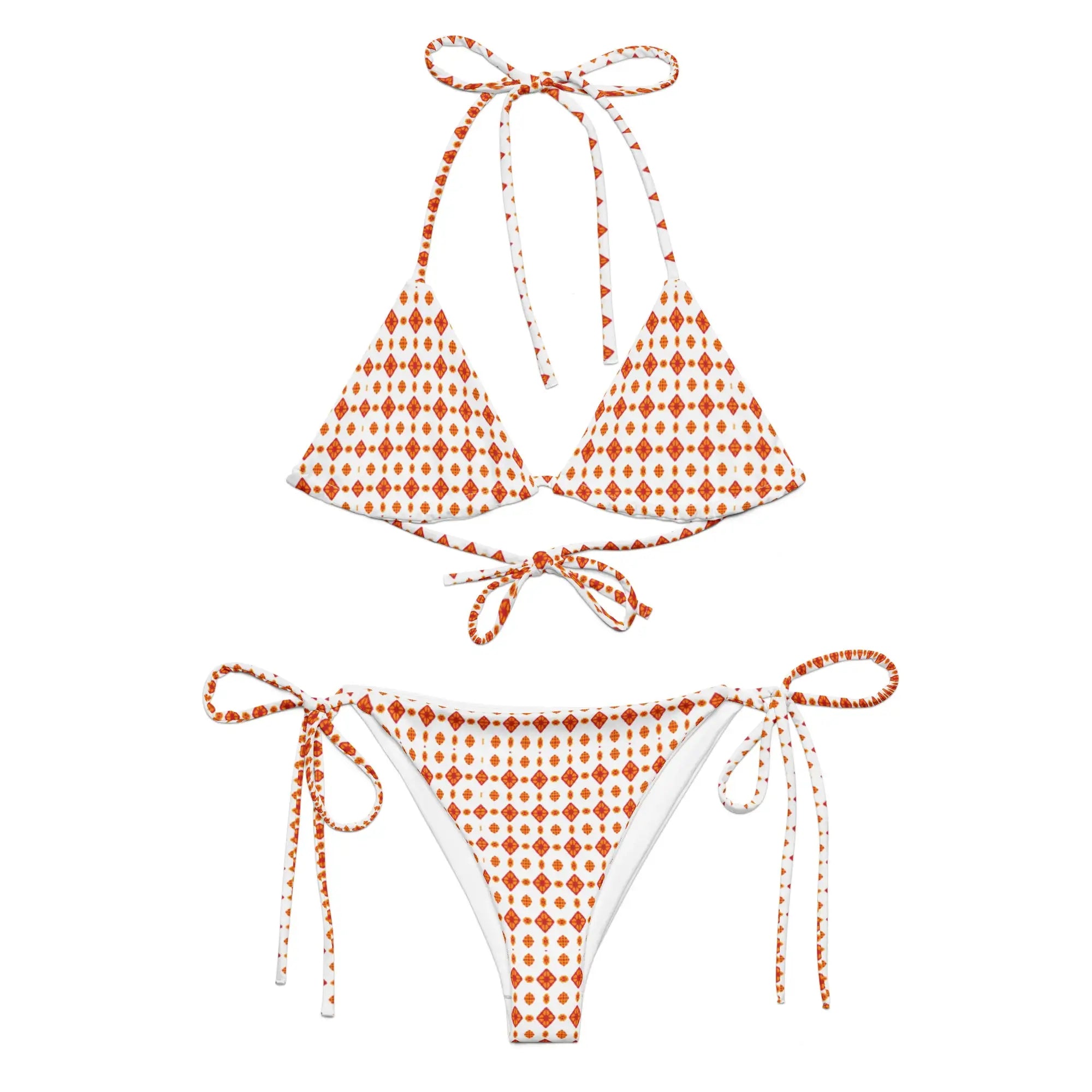 Orange Batik | Eco-Friendly | String Bikini | TeeandTurtle | Sustainable