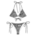 Black Aztek | Eco-Friendly | String Bikini | TeeandTurtle | Sustainable