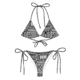Black Aztek | Eco-Friendly | String Bikini | TeeandTurtle | Sustainable