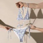 Blue Drops | Eco-Friendly | String Bikini | TeeandTurtle | Sustainable
