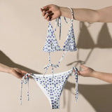 Blue Drops | Eco-Friendly | String Bikini | TeeandTurtle | Sustainable
