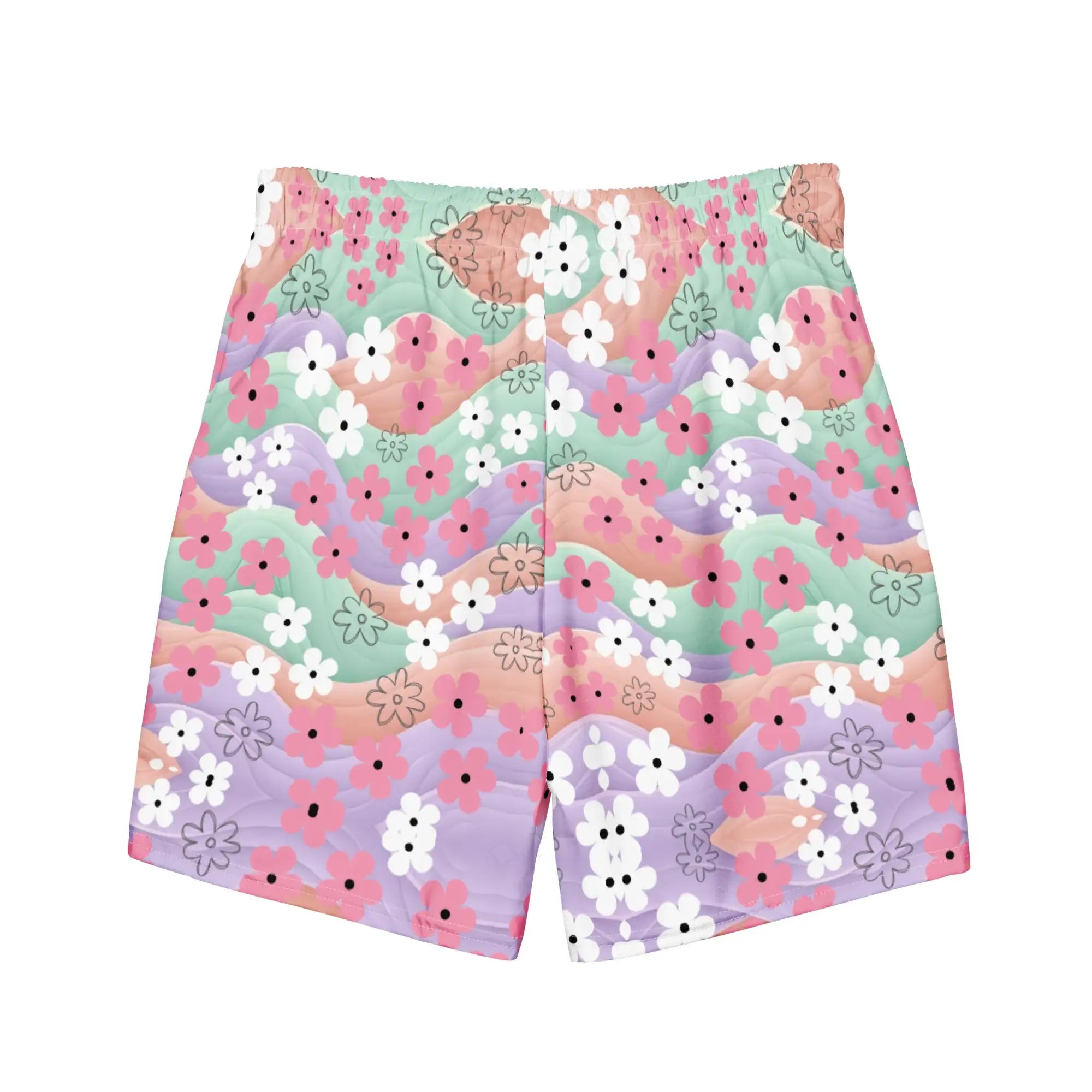 Waves Of Flowers | Eco-Friendly | Swim Shorts | TeeandTurtle | Sustainable
