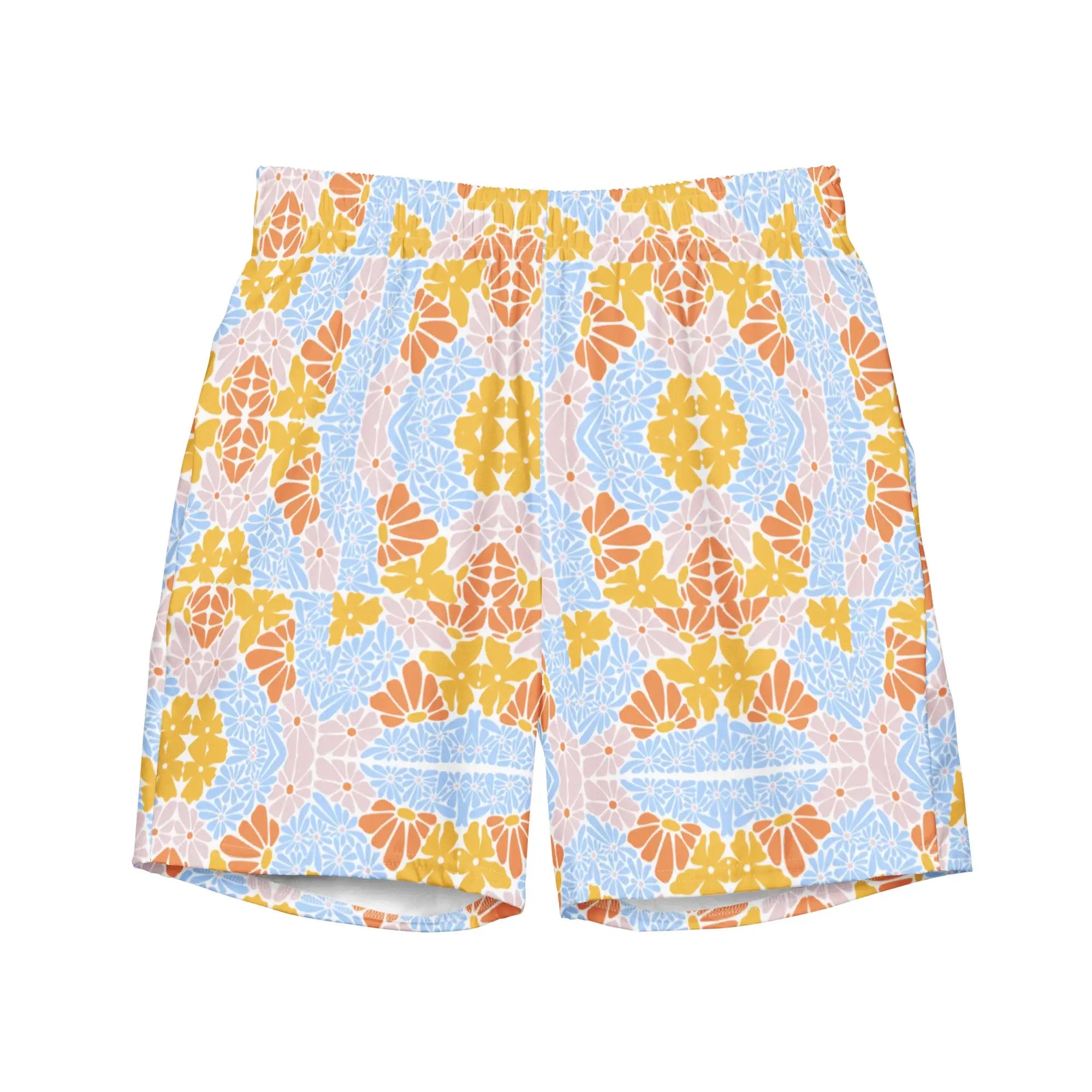 Florosent Bright Flowers | Eco-Friendly | Swim Shorts | TeeandTurtle | Sustainable