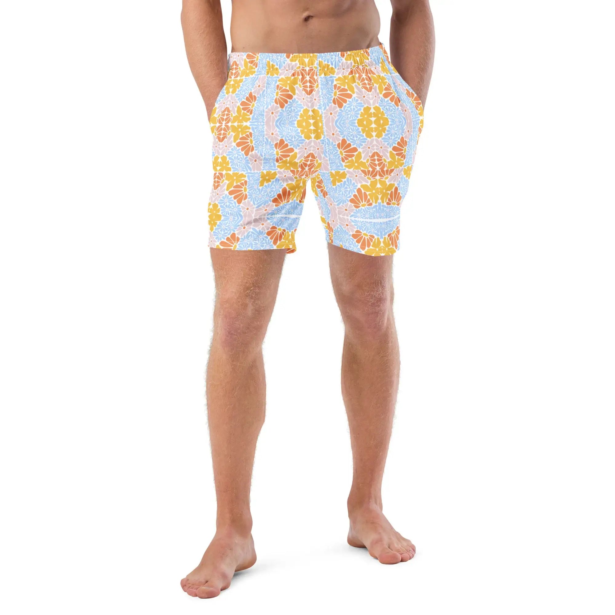 Florosent Bright Flowers | Eco-Friendly | Swim Shorts | TeeandTurtle | Sustainable