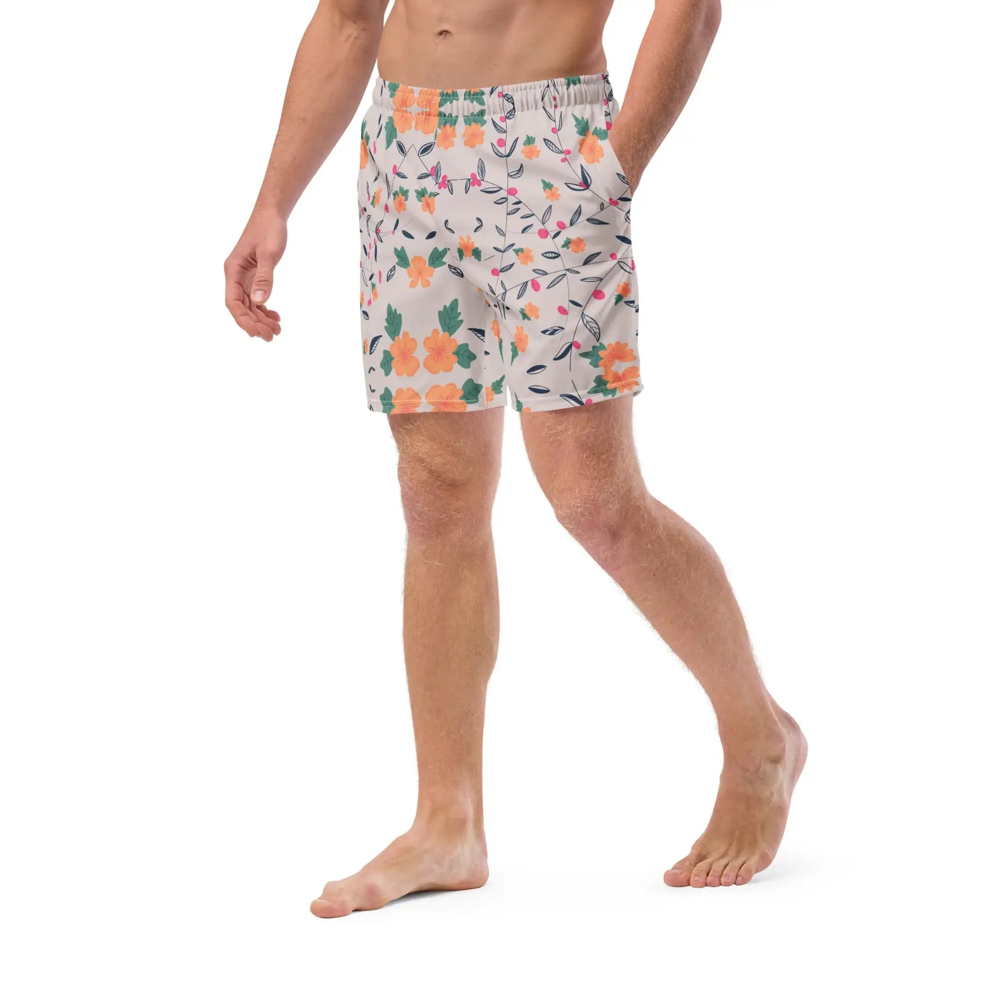 Floral Vines | Eco-Friendly | Swim Shorts | TeeandTurtle | Sustainable