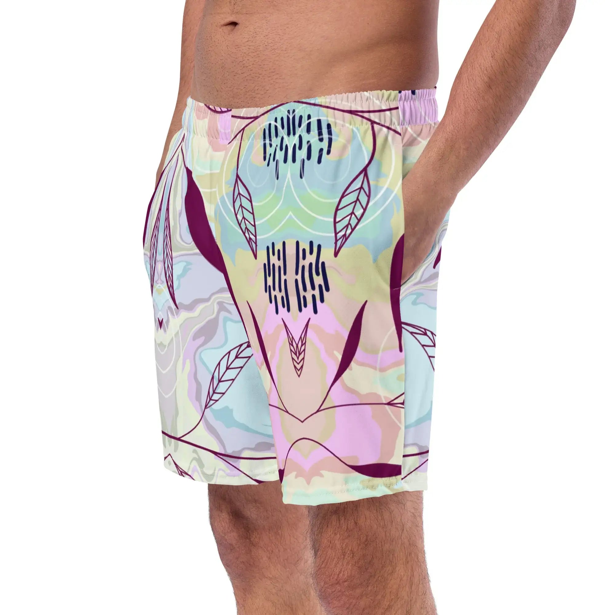 Marble Leaves | Eco-Friendly | Swim Shorts | TeeandTurtle | Sustainable