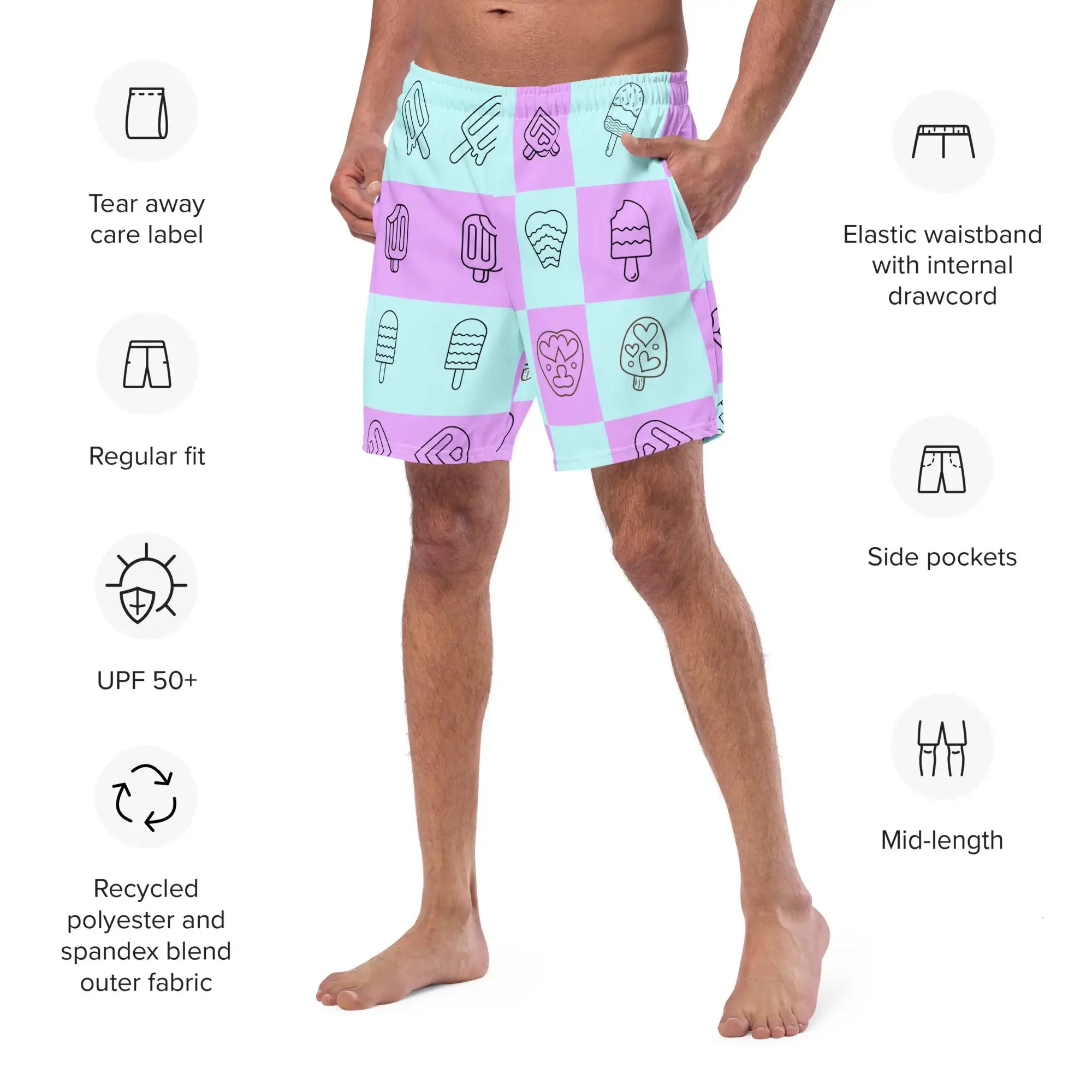 Popsicle | Eco-Friendly | Swim Shorts | TeeandTurtle | Sustainable