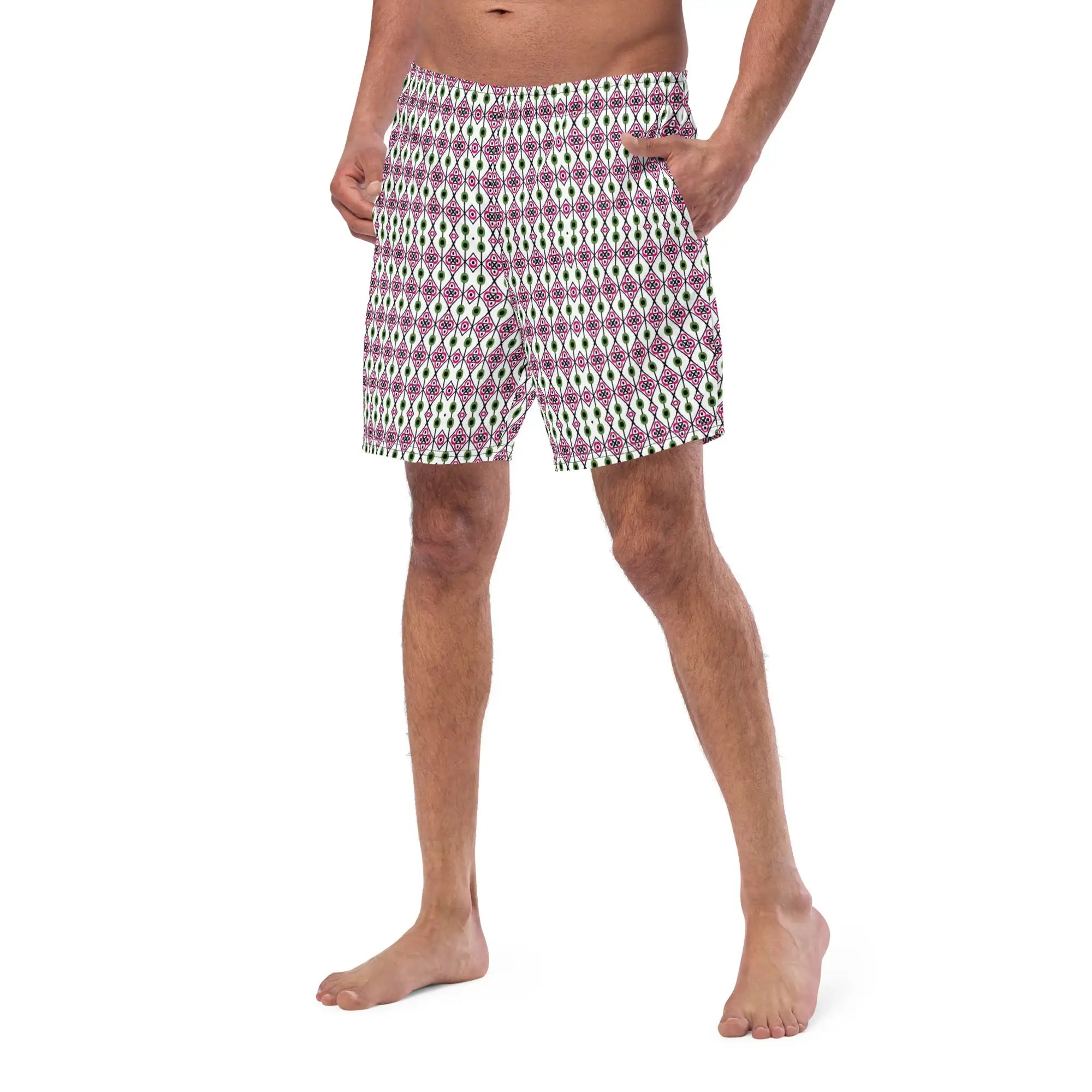 Green Diamonds | Eco-Friendly | Swim Shorts | TeeandTurtle | Sustainable